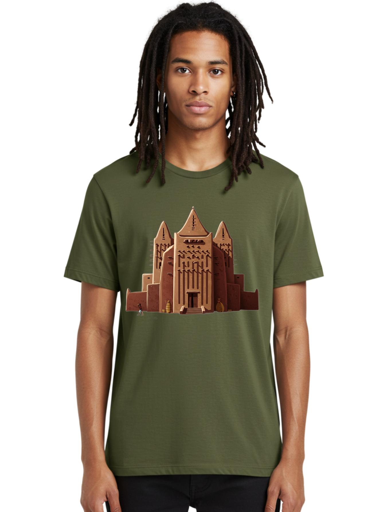 Djenne-Mosque Men'S Graphic Tee, 100% Cotton, Comfortable Casual Summer Wear, Machine Washable, Vintage Camera, Old Camera, Antique Camera, Black Camera, Classic Photography, Photography Equipment, Nostalgic Device, Film Camera, Camera Art Bam308