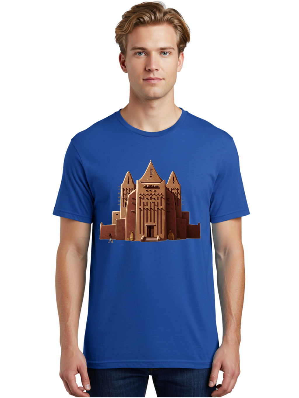 Djenne-Mosque Men'S Graphic Tee, 100% Cotton, Comfortable Casual Summer Wear, Machine Washable, Vintage Camera, Old Camera, Antique Camera, Black Camera, Classic Photography, Photography Equipment, Nostalgic Device, Film Camera, Camera Art Bam308