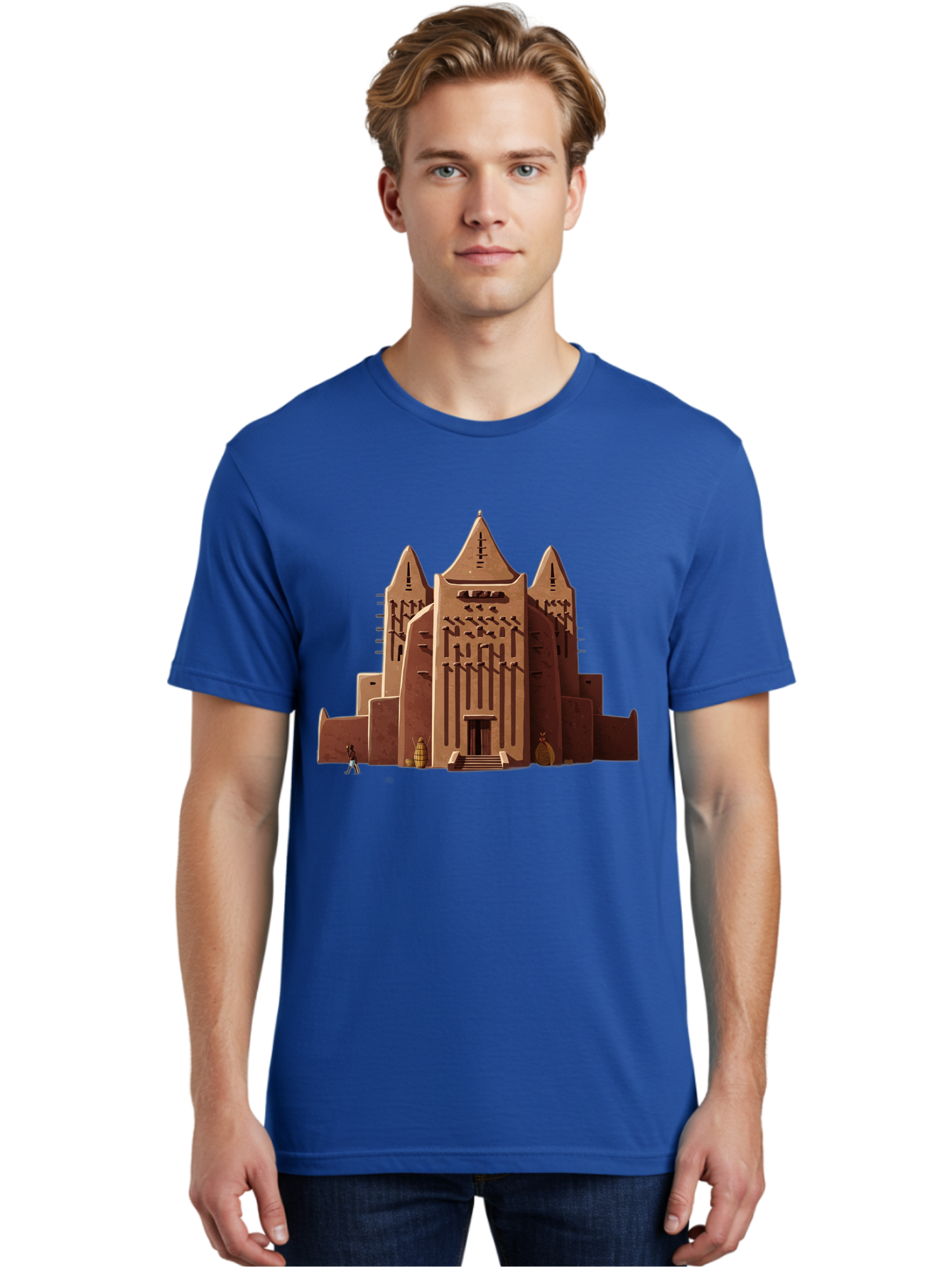 Djenne-Mosque Men'S Graphic Tee, 100% Cotton, Comfortable Casual Summer Wear, Machine Washable, Vintage Camera, Old Camera, Antique Camera, Black Camera, Classic Photography, Photography Equipment, Nostalgic Device, Film Camera, Camera Art Bam308