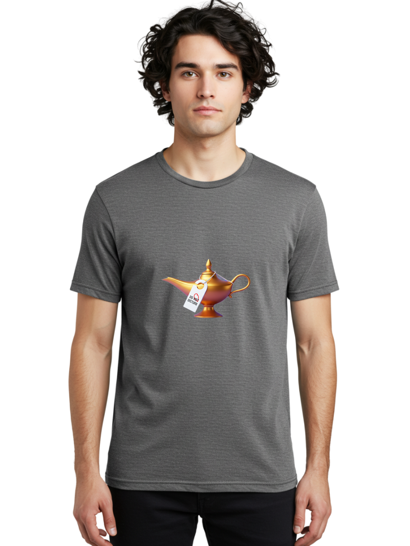 Do-Not-Disturb-Genie-Lamp Men'S Graphic Tee, 100% Cotton, Comfortable Casual Summer Wear, Machine Washable, Vintage Camera, Old Camera, Antique Camera, Black Camera, Classic Photography, Photography Equipment, Nostalgic Device, Film Camera, Bam309