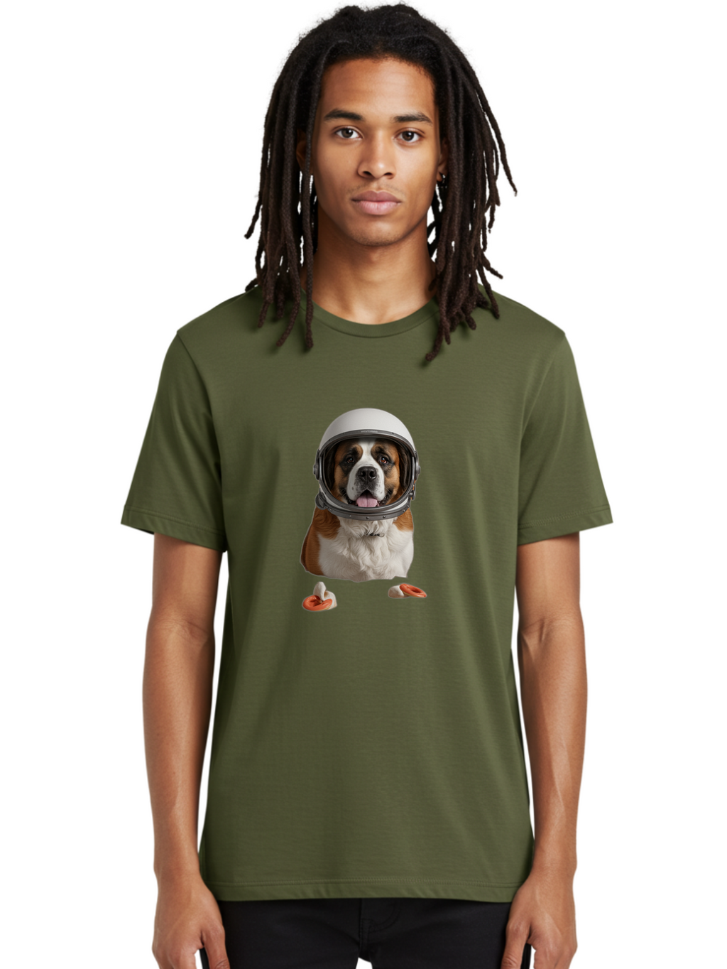 Dog-In-Space-Helmet Men'S Graphic Tee, 100% Cotton, Comfortable Casual Summer Wear, Machine Washable, Vintage Camera, Old Camera, Antique Camera, Black Camera, Classic Photography, Photography Equipment, Nostalgic Device, Film Camera, Bam311