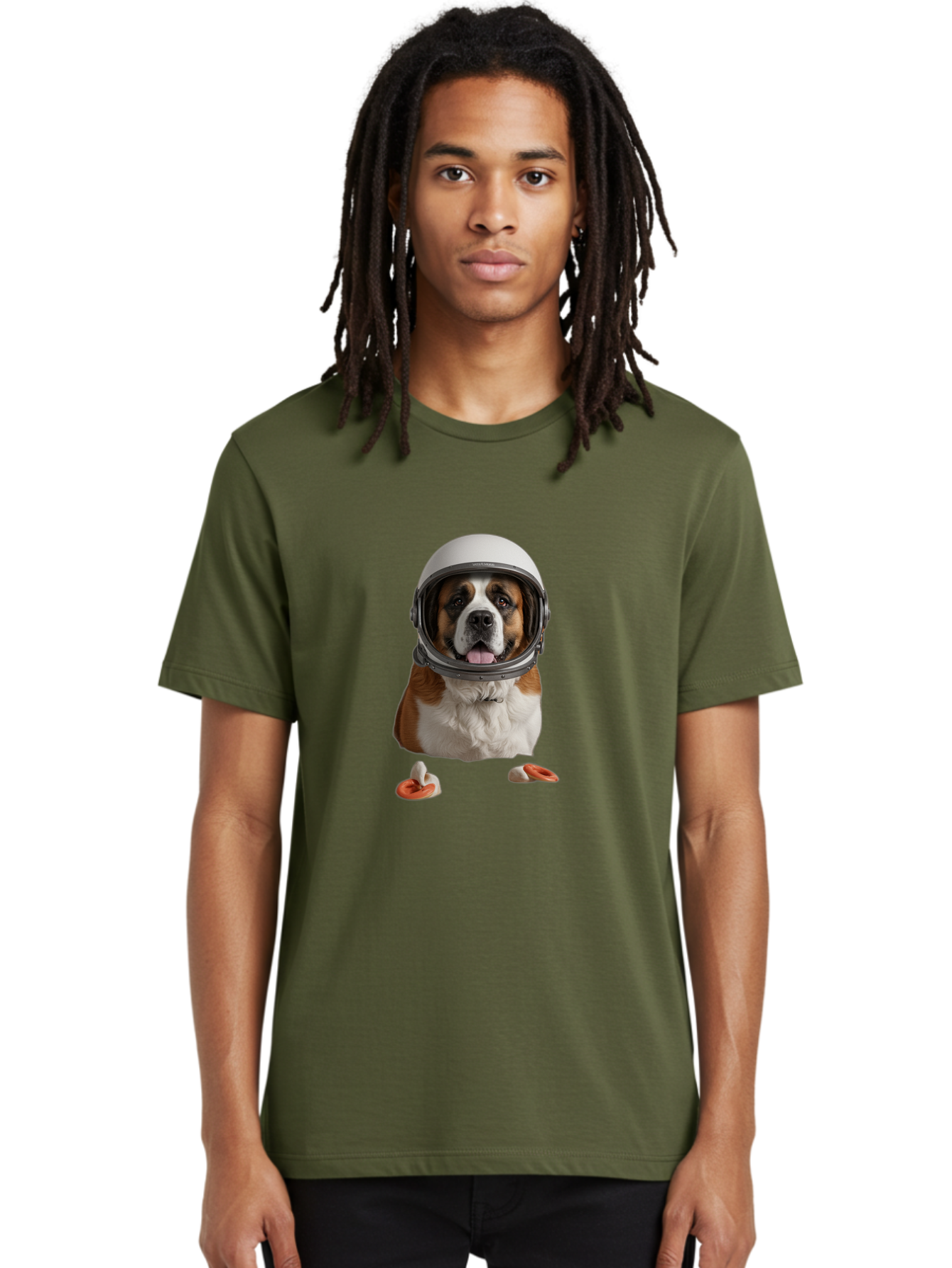 Dog-In-Space-Helmet Men'S Graphic Tee, 100% Cotton, Comfortable Casual Summer Wear, Machine Washable, Vintage Camera, Old Camera, Antique Camera, Black Camera, Classic Photography, Photography Equipment, Nostalgic Device, Film Camera, Bam311