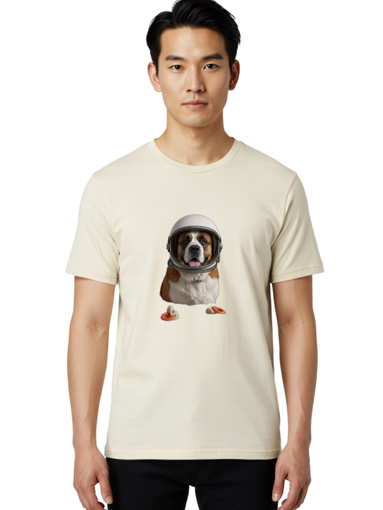 Dog-In-Space-Helmet Men'S Graphic Tee, 100% Cotton, Comfortable Casual Summer Wear, Machine Washable, Vintage Camera, Old Camera, Antique Camera, Black Camera, Classic Photography, Photography Equipment, Nostalgic Device, Film Camera, Bam311