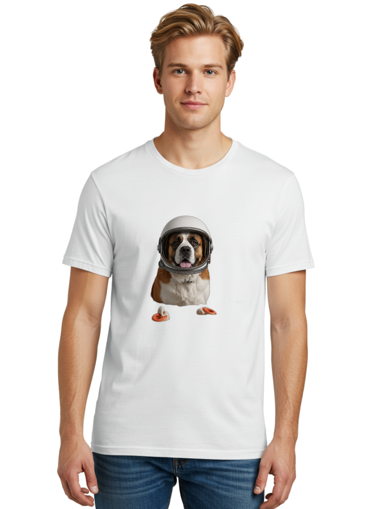Dog-In-Space-Helmet Men'S Graphic Tee, 100% Cotton, Comfortable Casual Summer Wear, Machine Washable, Vintage Camera, Old Camera, Antique Camera, Black Camera, Classic Photography, Photography Equipment, Nostalgic Device, Film Camera, Bam311