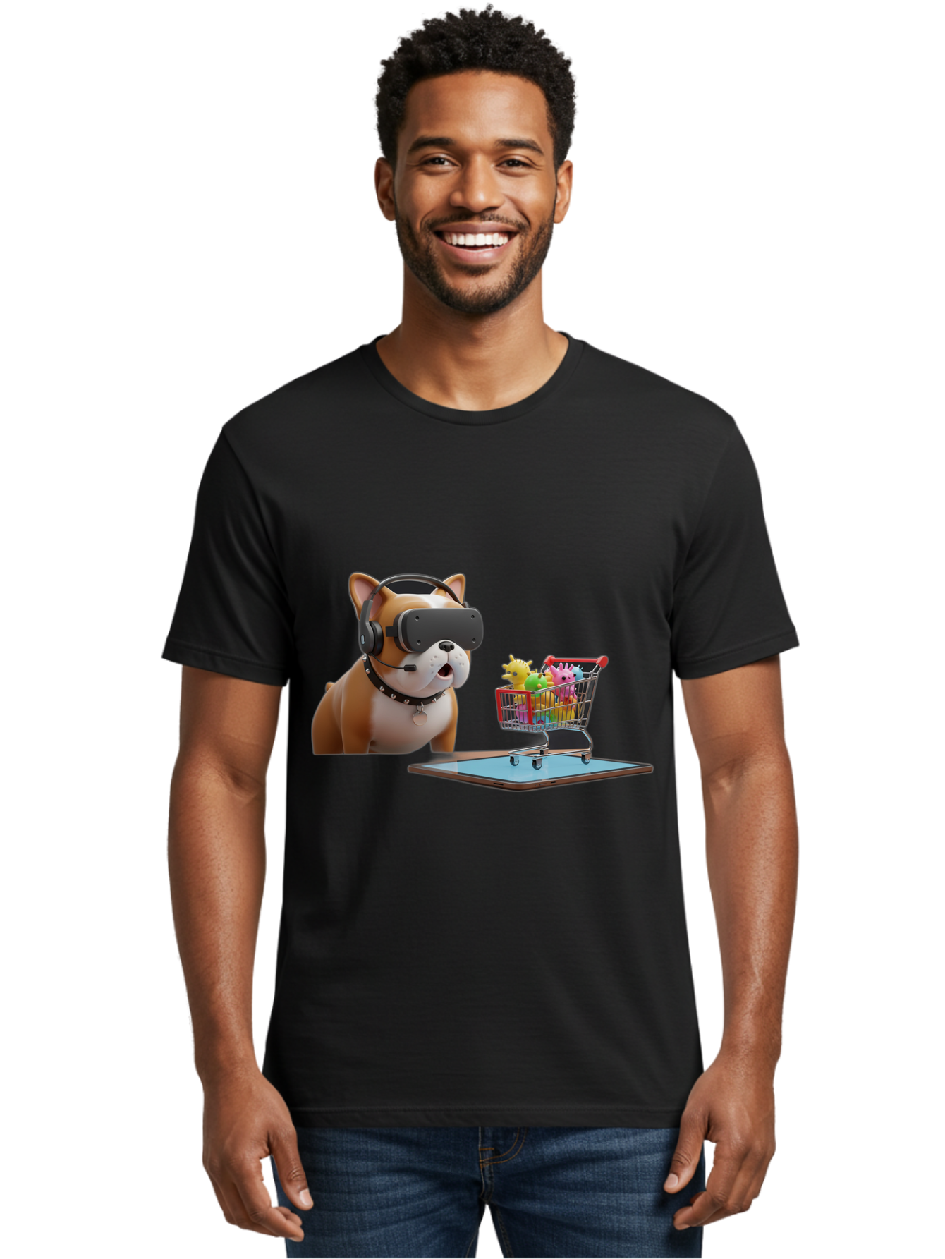 Dog-Vr-Headset Men'S Graphic Tee, 100% Cotton, Comfortable Casual Summer Wear, Machine Washable, Vintage Camera, Old Camera, Antique Camera, Black Camera, Classic Photography, Photography Equipment, Nostalgic Device, Film Camera, Camera Art Bam313