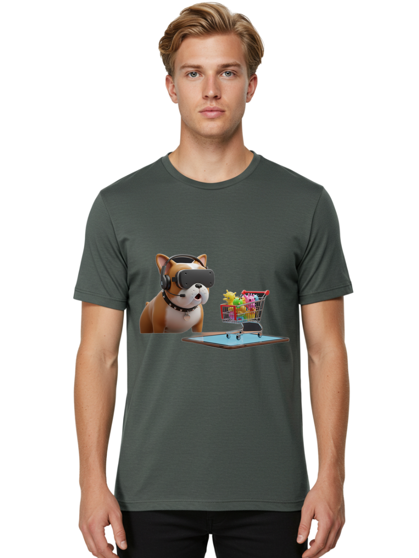 Dog-Vr-Headset Men'S Graphic Tee, 100% Cotton, Comfortable Casual Summer Wear, Machine Washable, Vintage Camera, Old Camera, Antique Camera, Black Camera, Classic Photography, Photography Equipment, Nostalgic Device, Film Camera, Camera Art Bam313