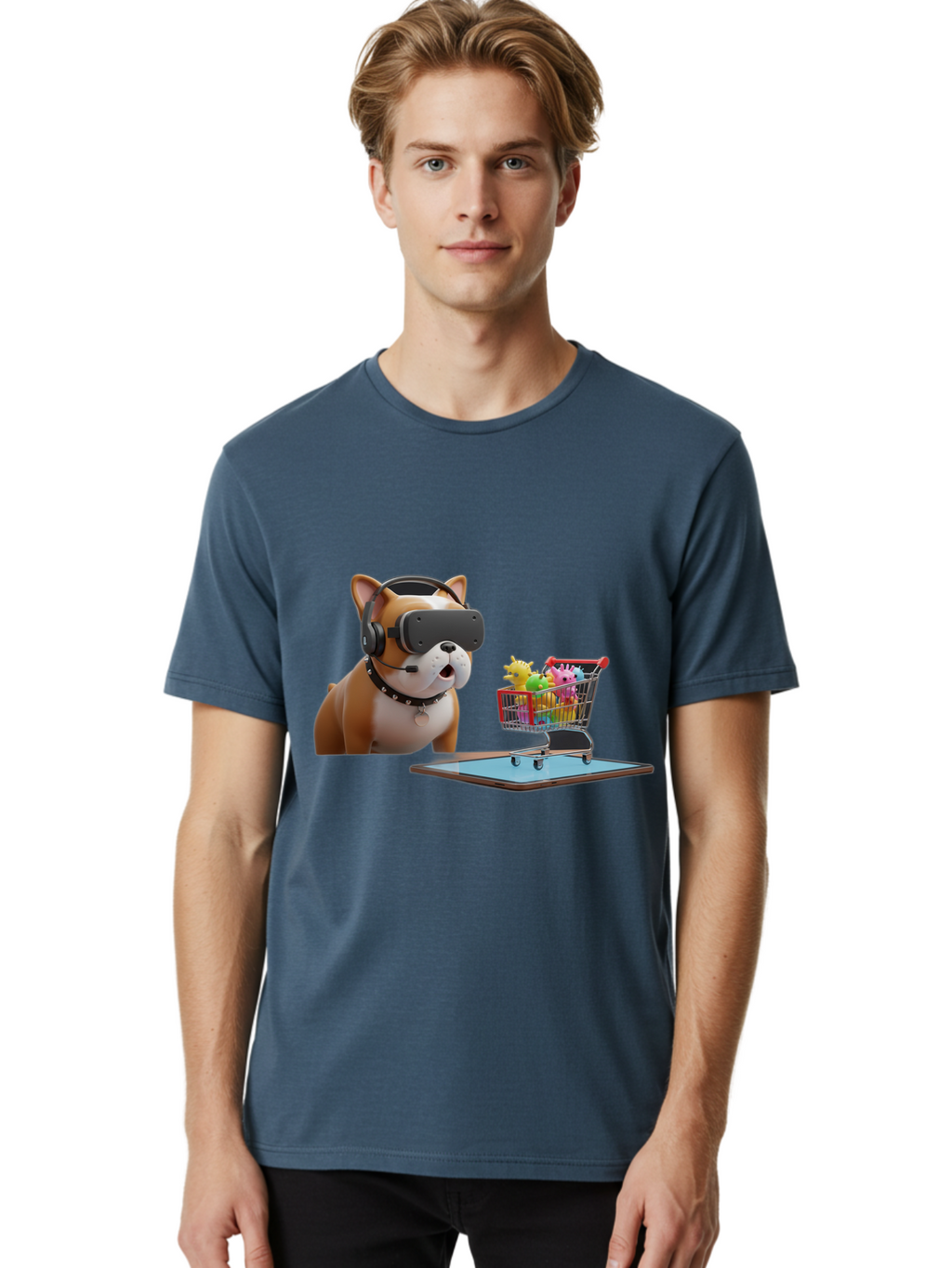 Dog-Vr-Headset Men'S Graphic Tee, 100% Cotton, Comfortable Casual Summer Wear, Machine Washable, Vintage Camera, Old Camera, Antique Camera, Black Camera, Classic Photography, Photography Equipment, Nostalgic Device, Film Camera, Camera Art Bam313