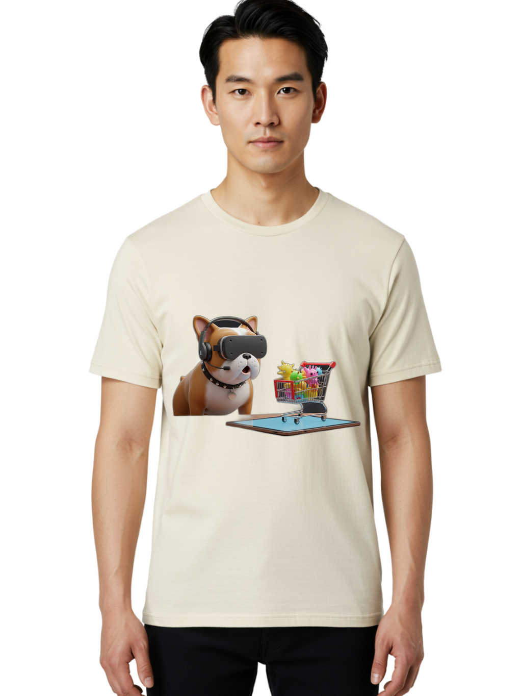 Dog-Vr-Headset Men'S Graphic Tee, 100% Cotton, Comfortable Casual Summer Wear, Machine Washable, Vintage Camera, Old Camera, Antique Camera, Black Camera, Classic Photography, Photography Equipment, Nostalgic Device, Film Camera, Camera Art Bam313