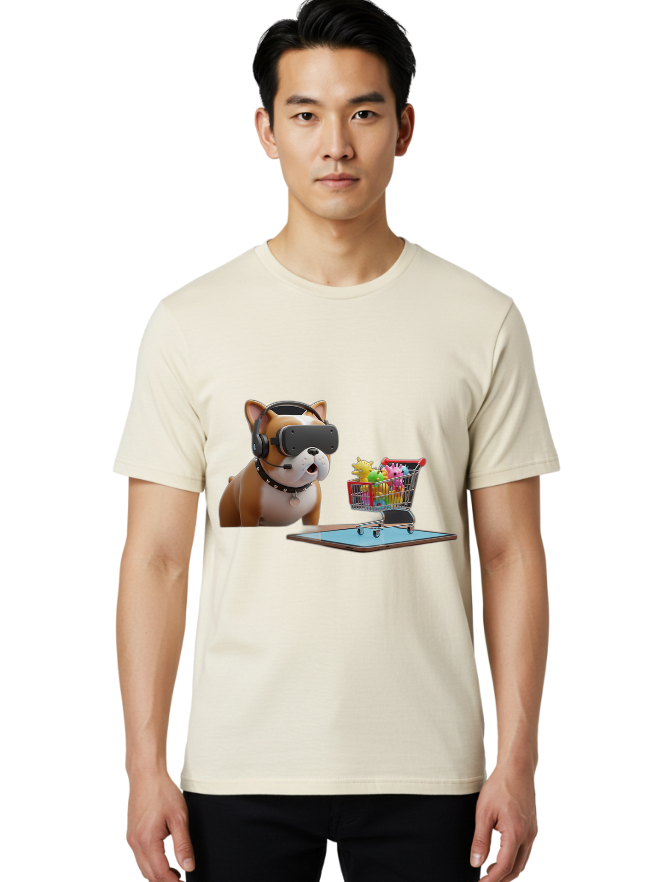 Dog-Vr-Headset Men'S Graphic Tee, 100% Cotton, Comfortable Casual Summer Wear, Machine Washable, Vintage Camera, Old Camera, Antique Camera, Black Camera, Classic Photography, Photography Equipment, Nostalgic Device, Film Camera, Camera Art Bam313