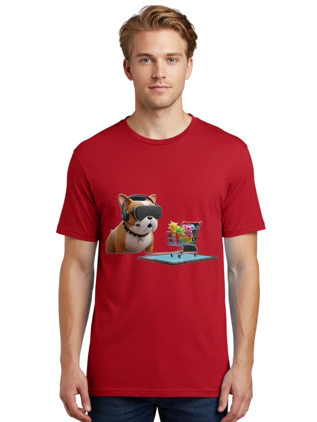 Dog-Vr-Headset Men'S Graphic Tee, 100% Cotton, Comfortable Casual Summer Wear, Machine Washable, Vintage Camera, Old Camera, Antique Camera, Black Camera, Classic Photography, Photography Equipment, Nostalgic Device, Film Camera, Camera Art Bam313