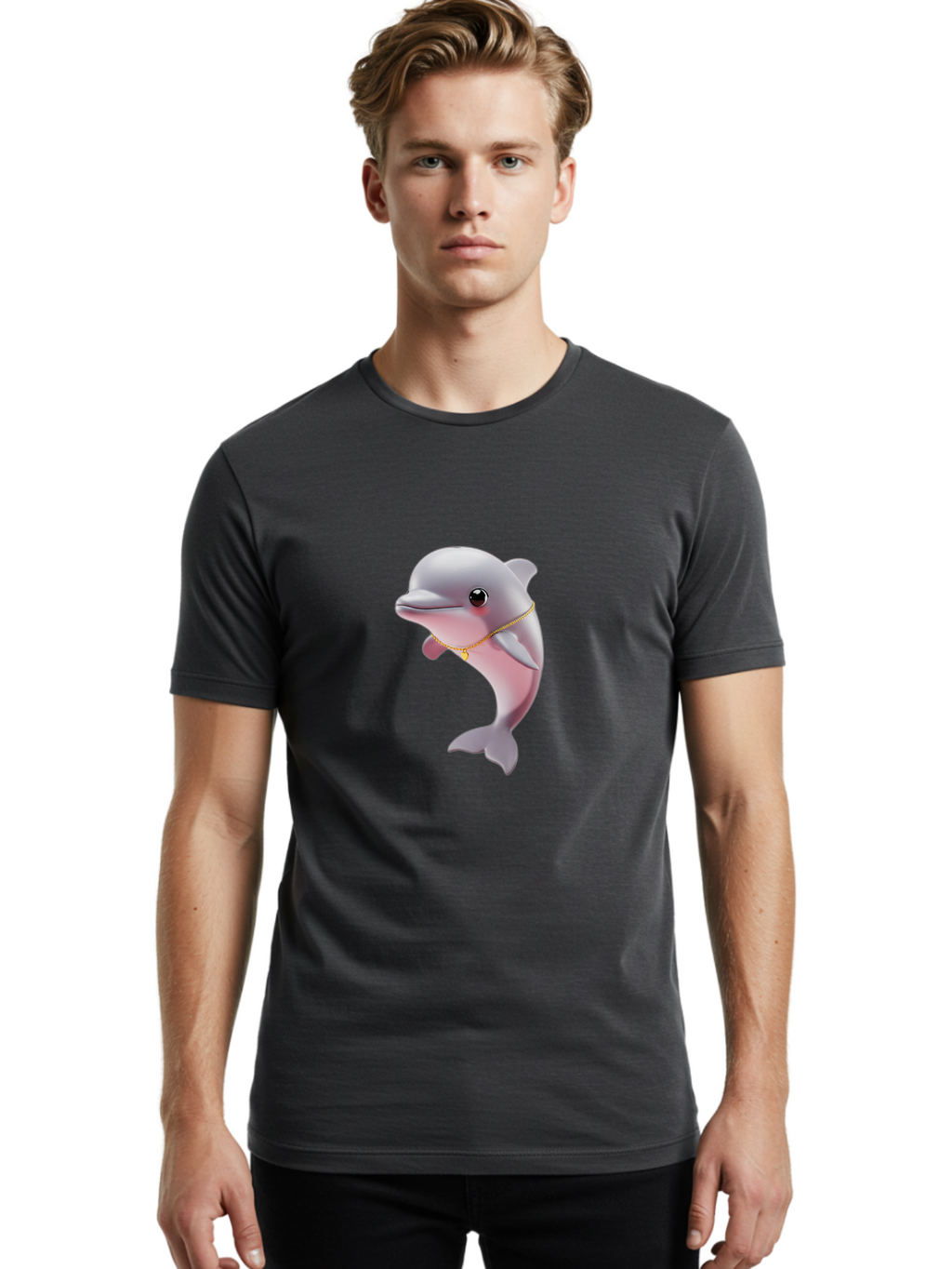 Dolphin-1 Men'S Graphic Tee, 100% Cotton, Comfortable Casual Summer Wear, Machine Washable, Vintage Camera, Old Camera, Antique Camera, Black Camera, Classic Photography, Photography Equipment, Nostalgic Device, Film Camera, Camera Art Bam314