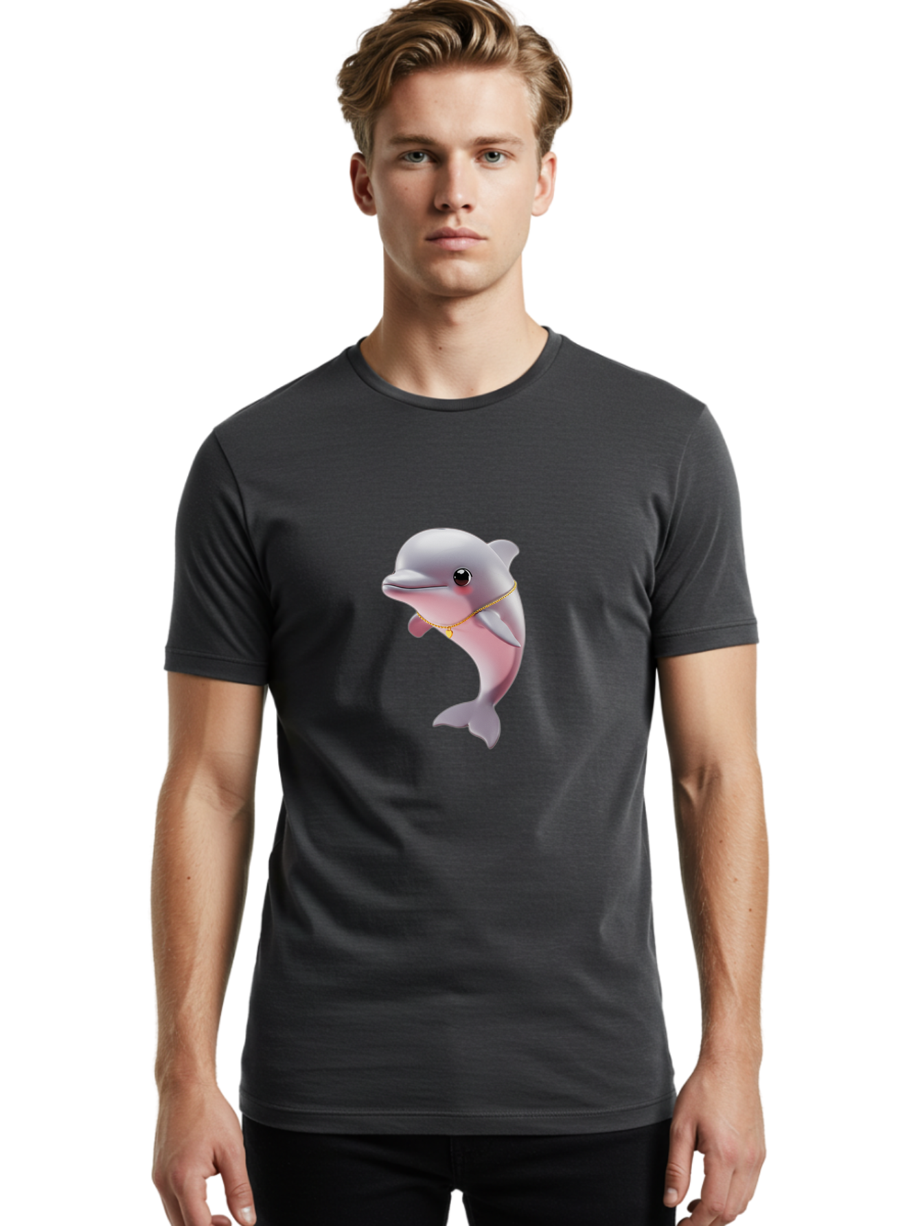 Dolphin-1 Men'S Graphic Tee, 100% Cotton, Comfortable Casual Summer Wear, Machine Washable, Vintage Camera, Old Camera, Antique Camera, Black Camera, Classic Photography, Photography Equipment, Nostalgic Device, Film Camera, Camera Art Bam314