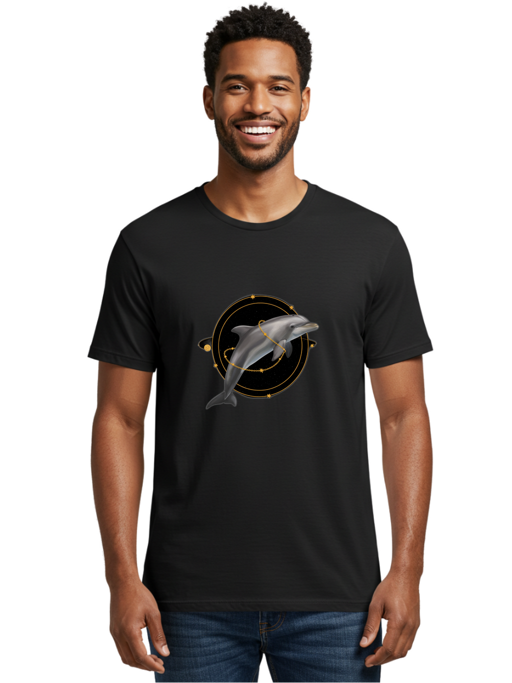 Dolphin-Constellation Men'S Graphic Tee, 100% Cotton, Comfortable Casual Summer Wear, Machine Washable, Vintage Camera, Old Camera, Antique Camera, Black Camera, Classic Photography, Photography Equipment, Nostalgic Device, Film Camera, Bam315