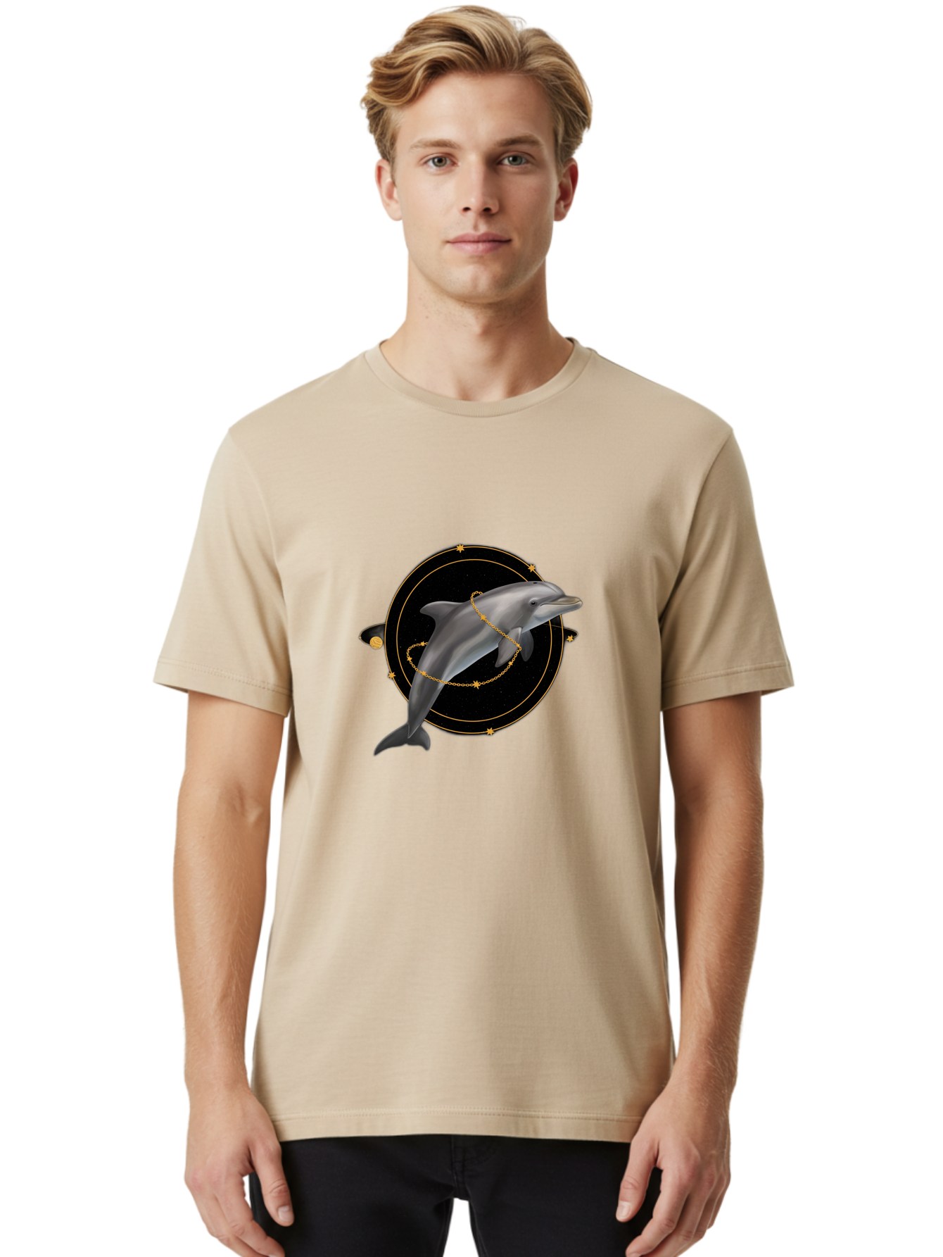 Dolphin-Constellation Men'S Graphic Tee, 100% Cotton, Comfortable Casual Summer Wear, Machine Washable, Vintage Camera, Old Camera, Antique Camera, Black Camera, Classic Photography, Photography Equipment, Nostalgic Device, Film Camera, Bam315