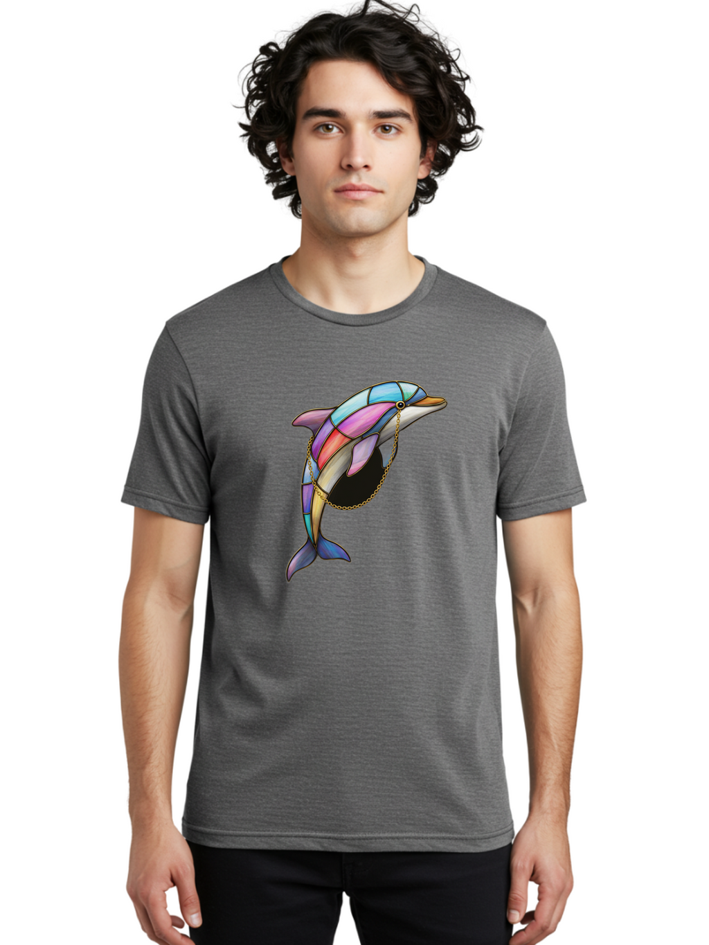 Dolphin-In-Chain Men'S Graphic Tee, 100% Cotton, Comfortable Casual Summer Wear, Machine Washable, Vintage Camera, Old Camera, Antique Camera, Black Camera, Classic Photography, Photography Equipment, Nostalgic Device, Film Camera, Camera Art Bam316