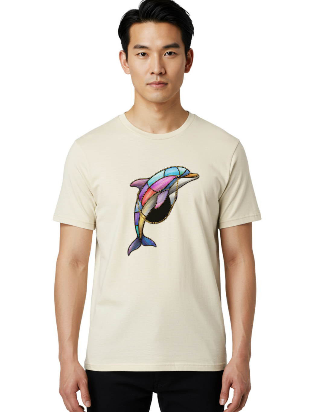 Dolphin-In-Chain Men'S Graphic Tee, 100% Cotton, Comfortable Casual Summer Wear, Machine Washable, Vintage Camera, Old Camera, Antique Camera, Black Camera, Classic Photography, Photography Equipment, Nostalgic Device, Film Camera, Camera Art Bam316