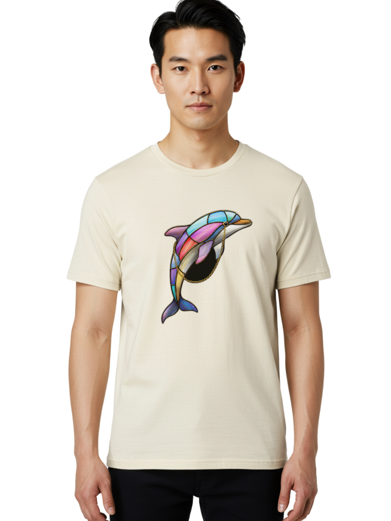 Dolphin-In-Chain Men'S Graphic Tee, 100% Cotton, Comfortable Casual Summer Wear, Machine Washable, Vintage Camera, Old Camera, Antique Camera, Black Camera, Classic Photography, Photography Equipment, Nostalgic Device, Film Camera, Camera Art Bam316