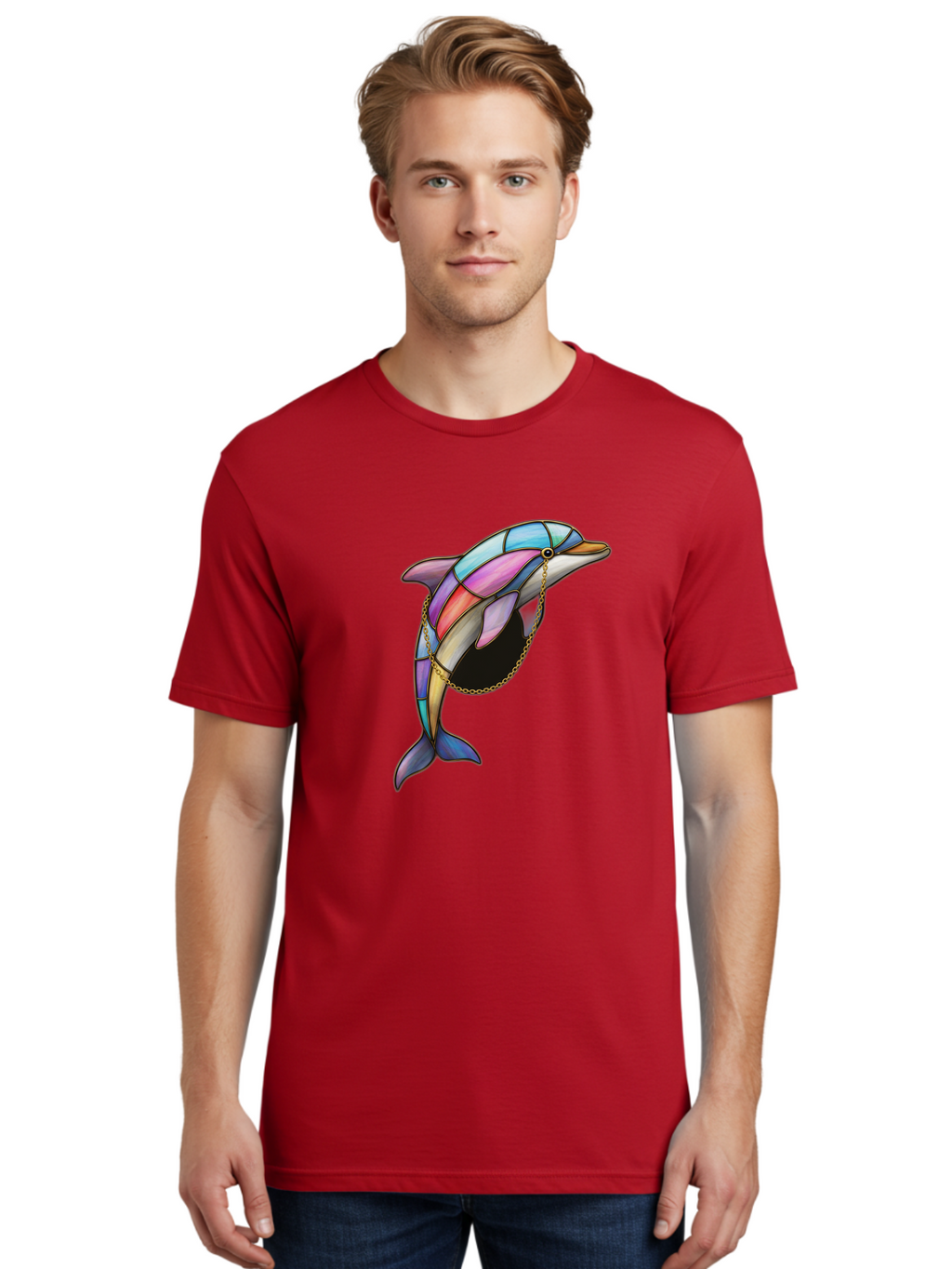 Dolphin-In-Chain Men'S Graphic Tee, 100% Cotton, Comfortable Casual Summer Wear, Machine Washable, Vintage Camera, Old Camera, Antique Camera, Black Camera, Classic Photography, Photography Equipment, Nostalgic Device, Film Camera, Camera Art Bam316