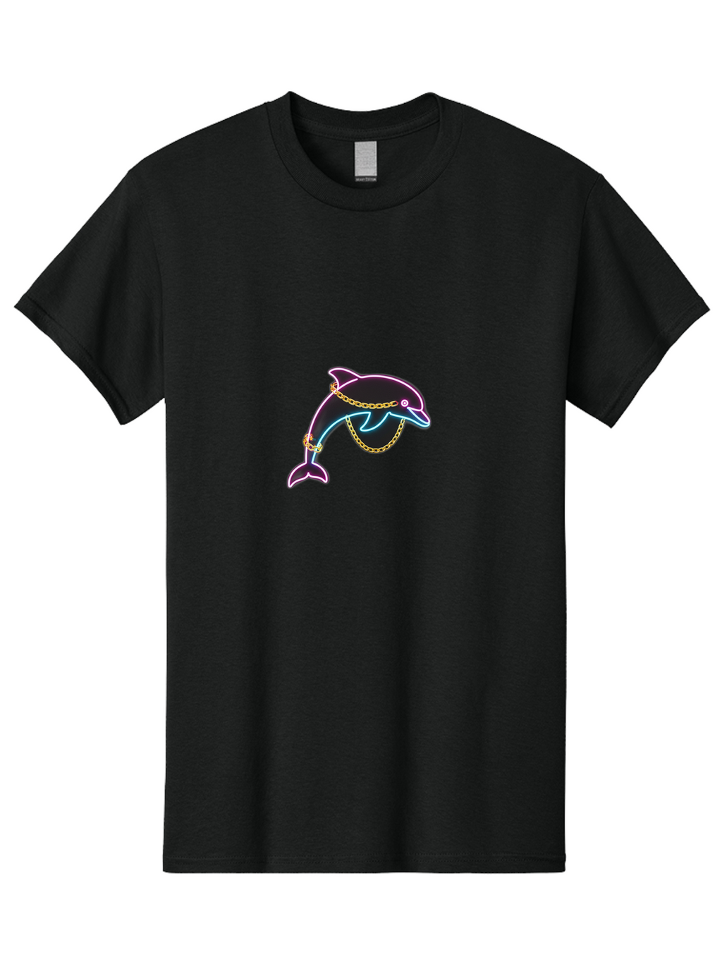 Dolphin-With-Chain Men'S Graphic Tee, 100% Cotton, Comfortable Casual Summer Wear, Machine Washable, Vintage Camera, Old Camera, Antique Camera, Black Camera, Classic Photography, Photography Equipment, Nostalgic Device, Film Camera, Bam318