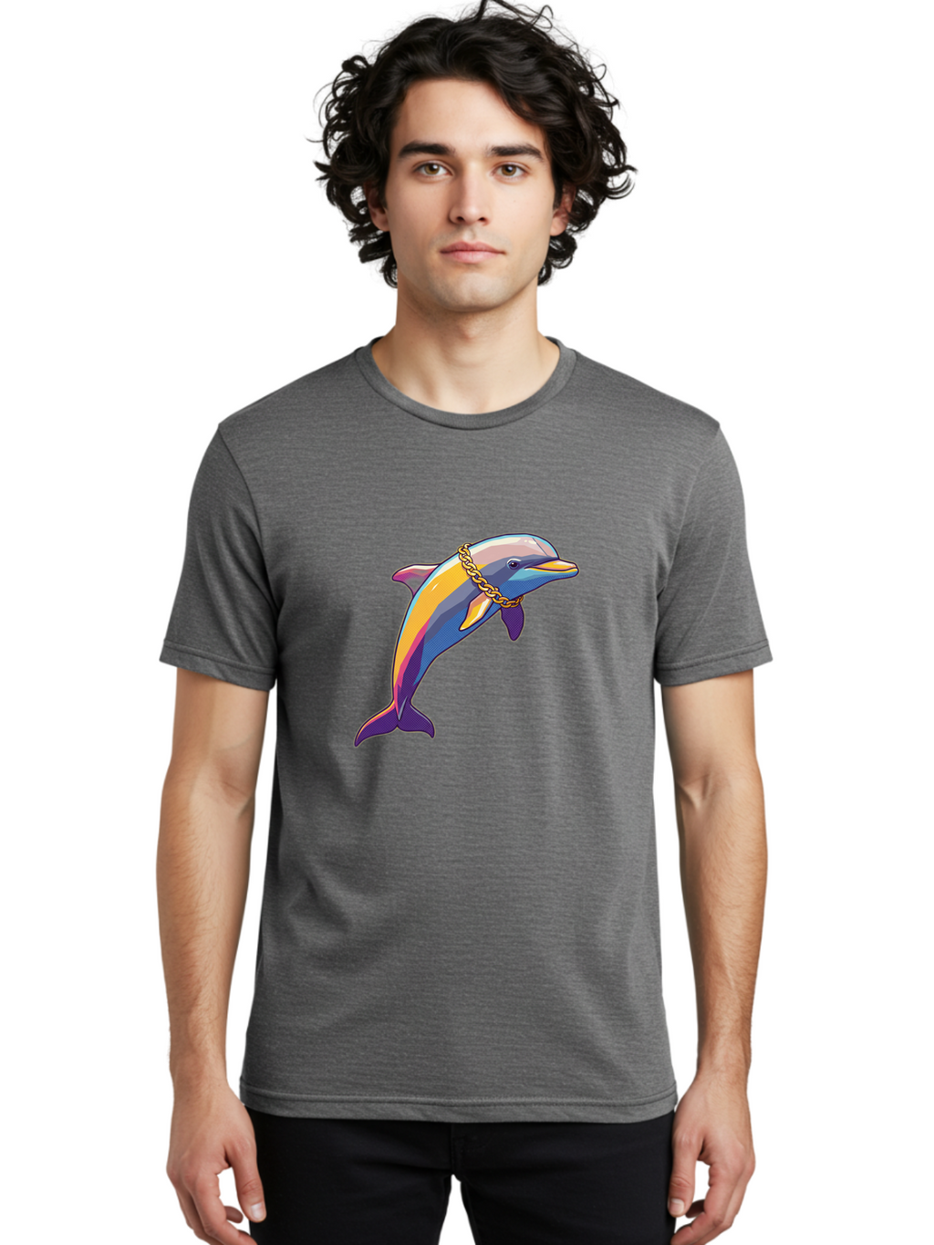 Dolphin Men'S Graphic Tee, 100% Cotton, Comfortable Casual Summer Wear, Machine Washable, Vintage Camera, Old Camera, Antique Camera, Black Camera, Classic Photography, Photography Equipment, Nostalgic Device, Film Camera, Camera Art Bam321