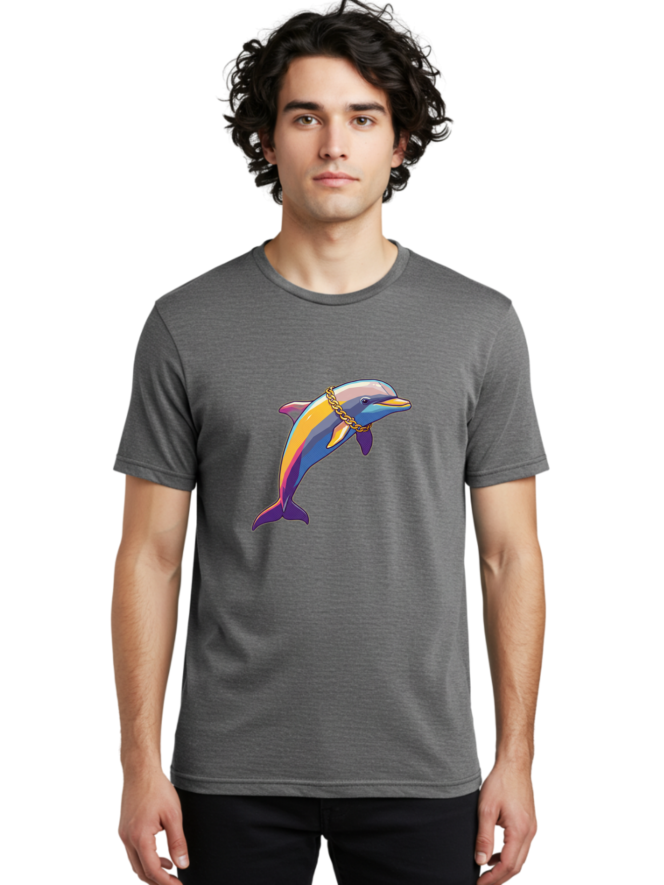 Dolphin Men'S Graphic Tee, 100% Cotton, Comfortable Casual Summer Wear, Machine Washable, Vintage Camera, Old Camera, Antique Camera, Black Camera, Classic Photography, Photography Equipment, Nostalgic Device, Film Camera, Camera Art Bam321