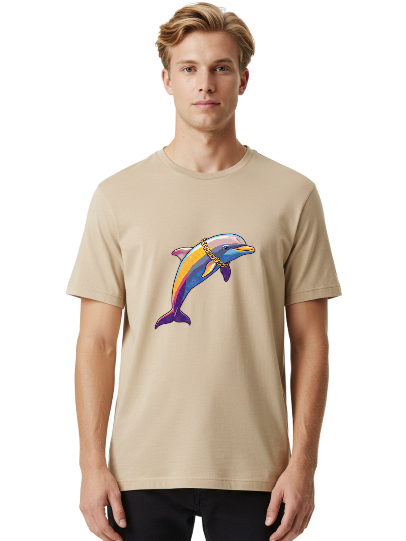 Dolphin Men'S Graphic Tee, 100% Cotton, Comfortable Casual Summer Wear, Machine Washable, Vintage Camera, Old Camera, Antique Camera, Black Camera, Classic Photography, Photography Equipment, Nostalgic Device, Film Camera, Camera Art Bam321