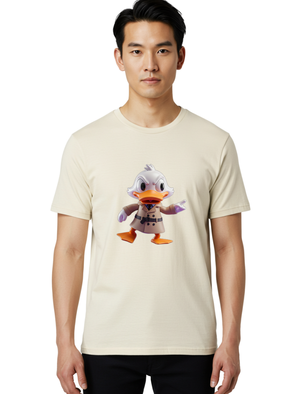 Donald-Duck-Detective Men'S Graphic Tee, 100% Cotton, Comfortable Casual Summer Wear, Machine Washable, Vintage Camera, Old Camera, Antique Camera, Black Camera, Classic Photography, Photography Equipment, Nostalgic Device, Film Camera, Bam323