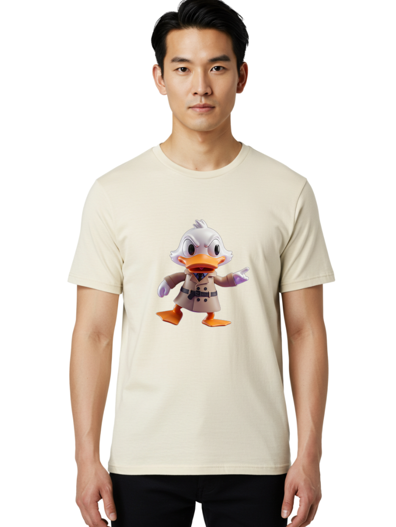 Donald-Duck-Detective Men'S Graphic Tee, 100% Cotton, Comfortable Casual Summer Wear, Machine Washable, Vintage Camera, Old Camera, Antique Camera, Black Camera, Classic Photography, Photography Equipment, Nostalgic Device, Film Camera, Bam323