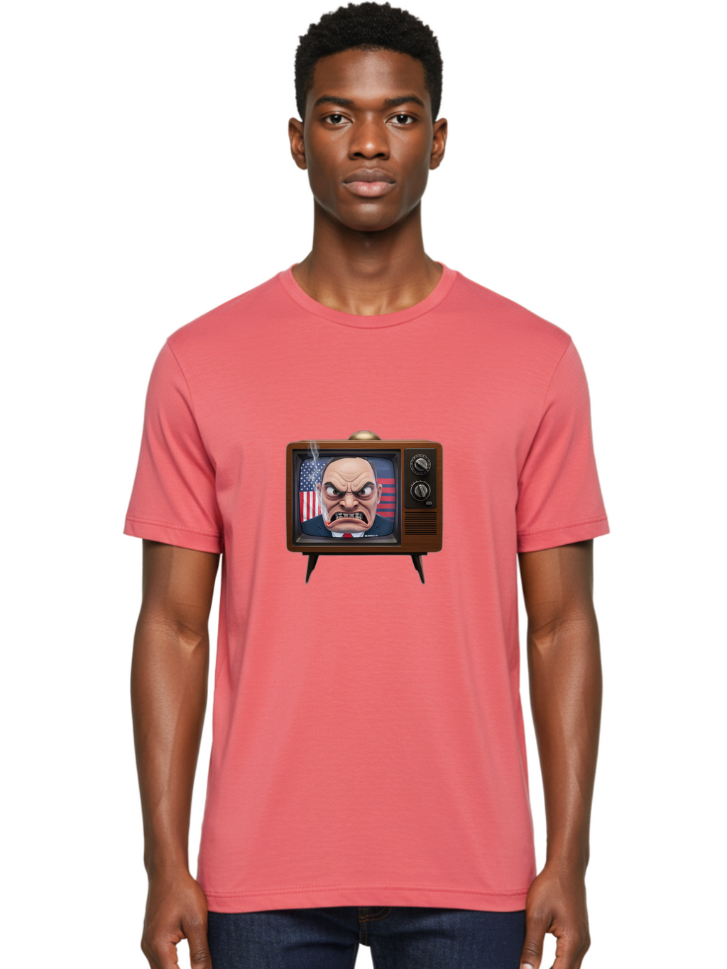 Donald-Trump-Tv Men'S Graphic Tee, 100% Cotton, Comfortable Casual Summer Wear, Machine Washable, Vintage Camera, Old Camera, Antique Camera, Black Camera, Classic Photography, Photography Equipment, Nostalgic Device, Film Camera, Camera Art Bam324