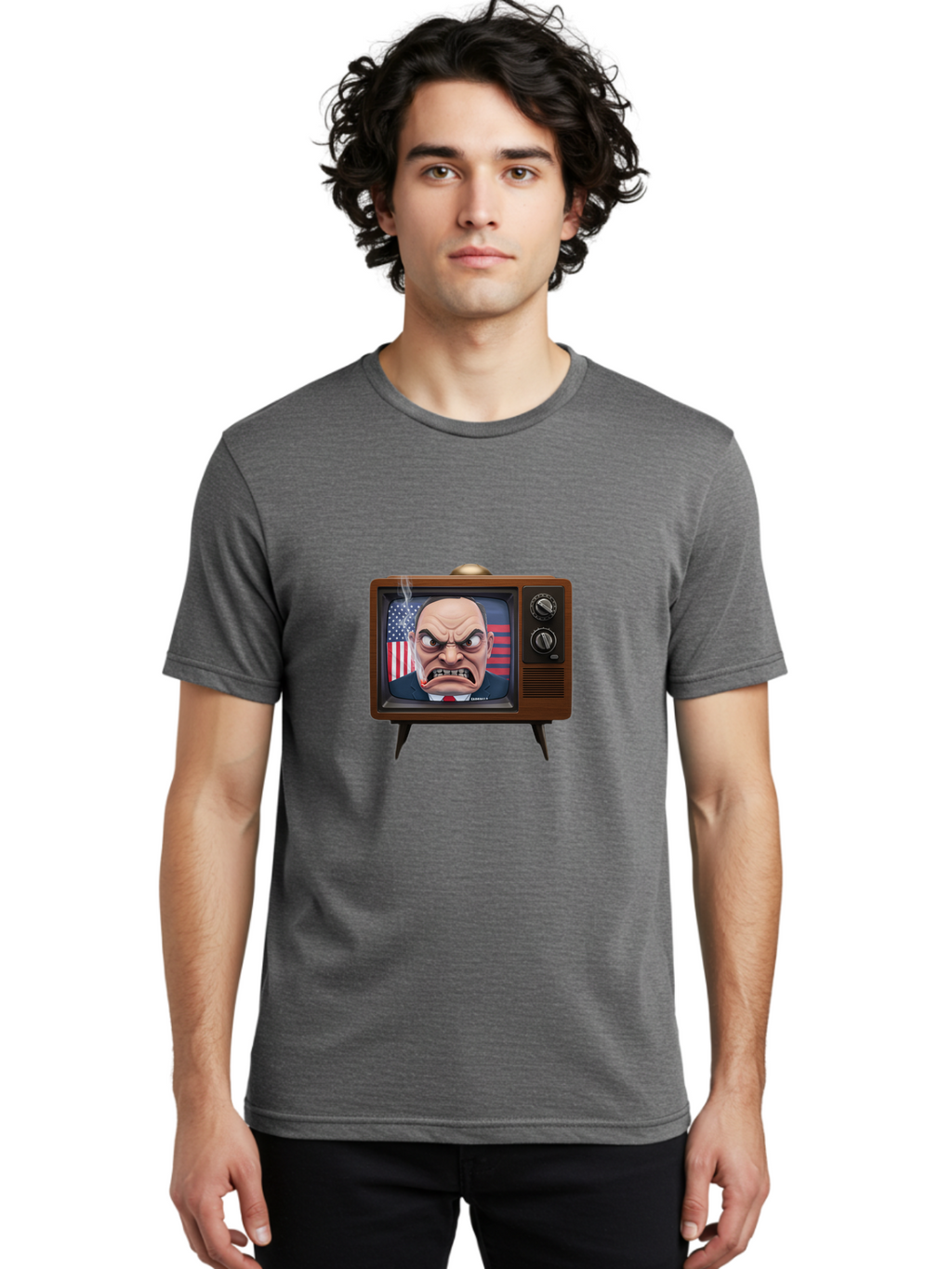 Donald-Trump-Tv Men'S Graphic Tee, 100% Cotton, Comfortable Casual Summer Wear, Machine Washable, Vintage Camera, Old Camera, Antique Camera, Black Camera, Classic Photography, Photography Equipment, Nostalgic Device, Film Camera, Camera Art Bam324