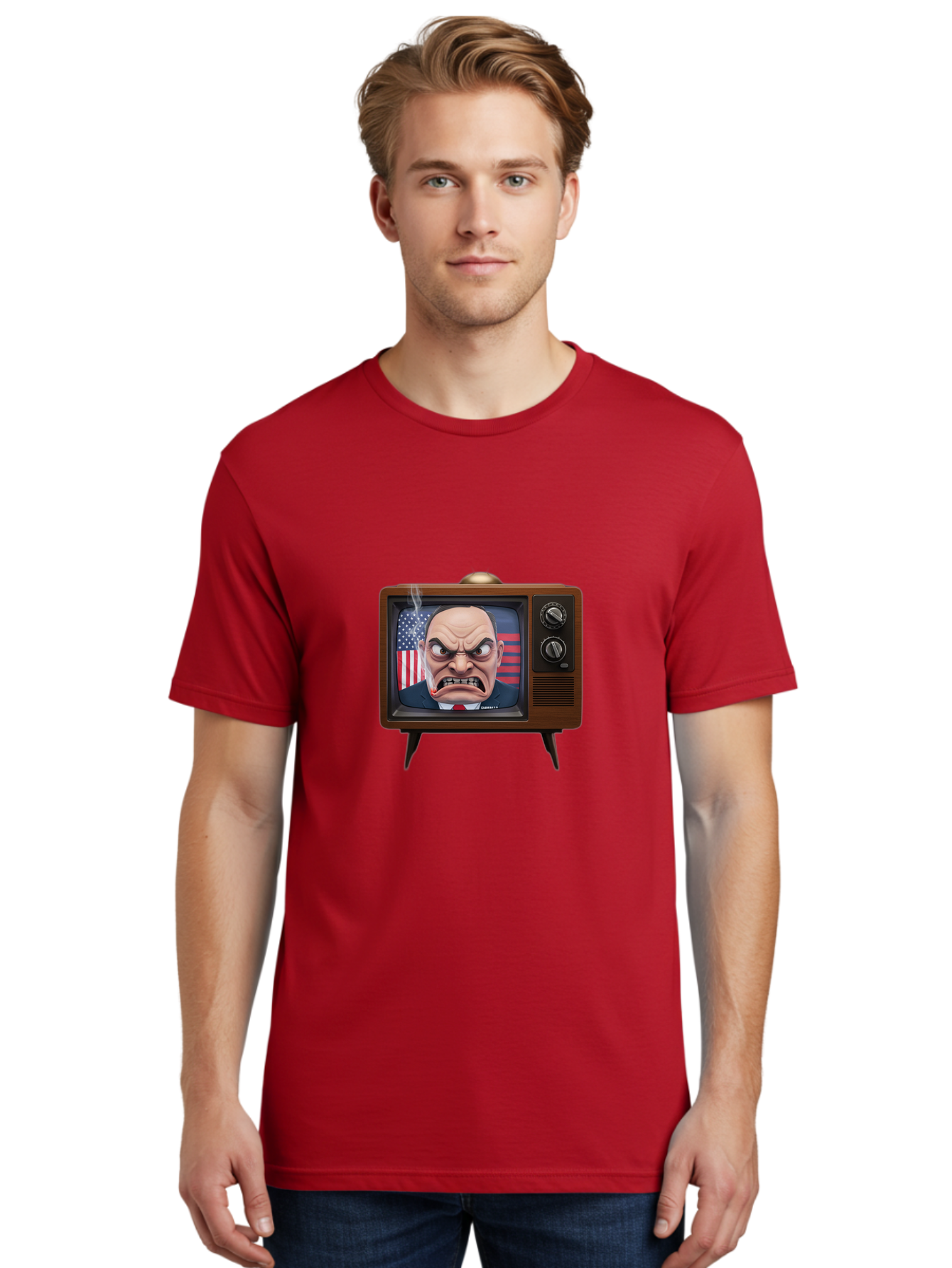 Donald-Trump-Tv Men'S Graphic Tee, 100% Cotton, Comfortable Casual Summer Wear, Machine Washable, Vintage Camera, Old Camera, Antique Camera, Black Camera, Classic Photography, Photography Equipment, Nostalgic Device, Film Camera, Camera Art Bam324