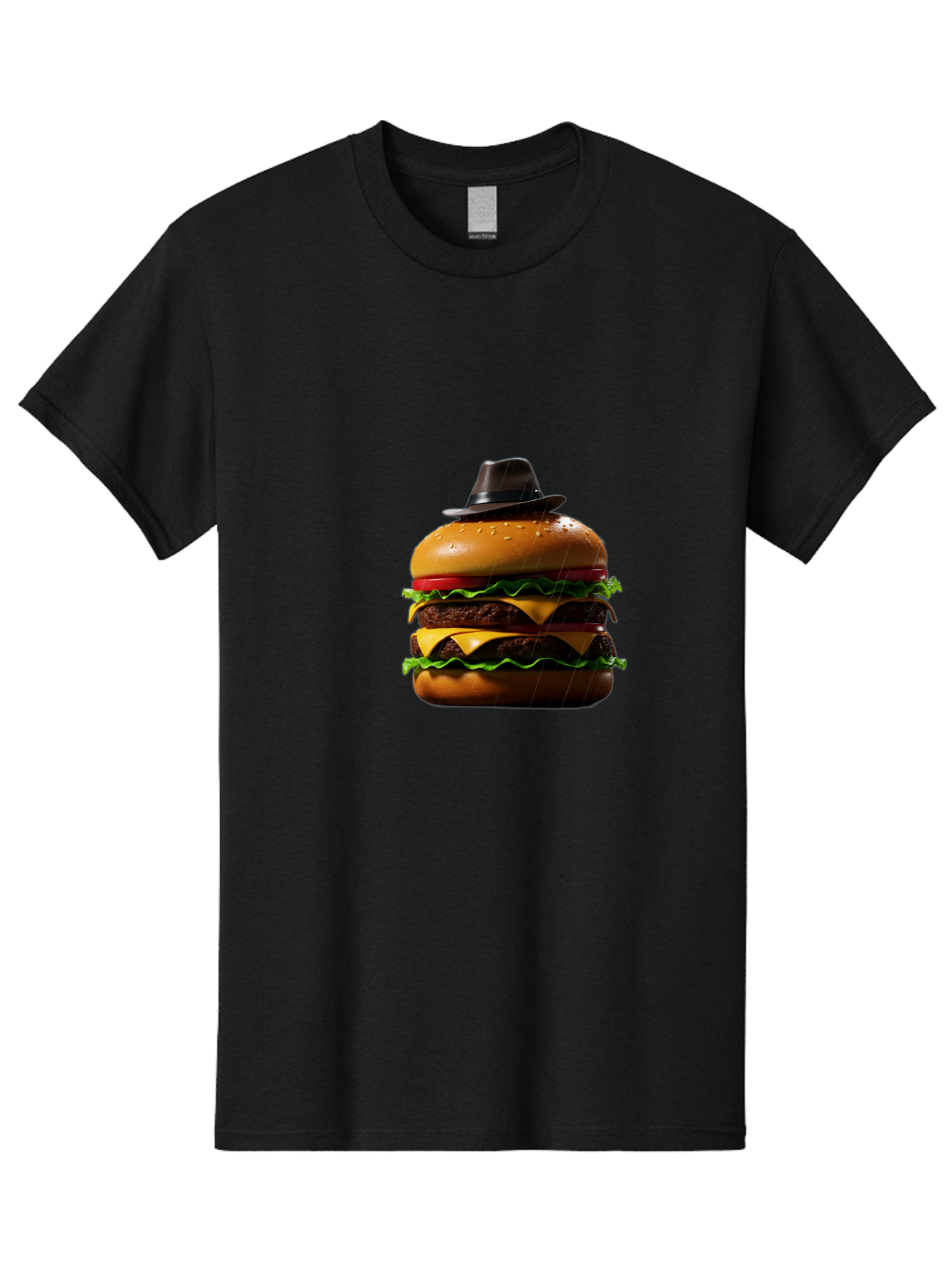 Double-Cheeseburger-With-Hat Men'S Graphic Tee, 100% Cotton, Comfortable Casual Summer Wear, Machine Washable, Vintage Camera, Old Camera, Antique Camera, Black Camera, Classic Photography, Photography Equipment, Nostalgic Device, Film Camera, Bam325