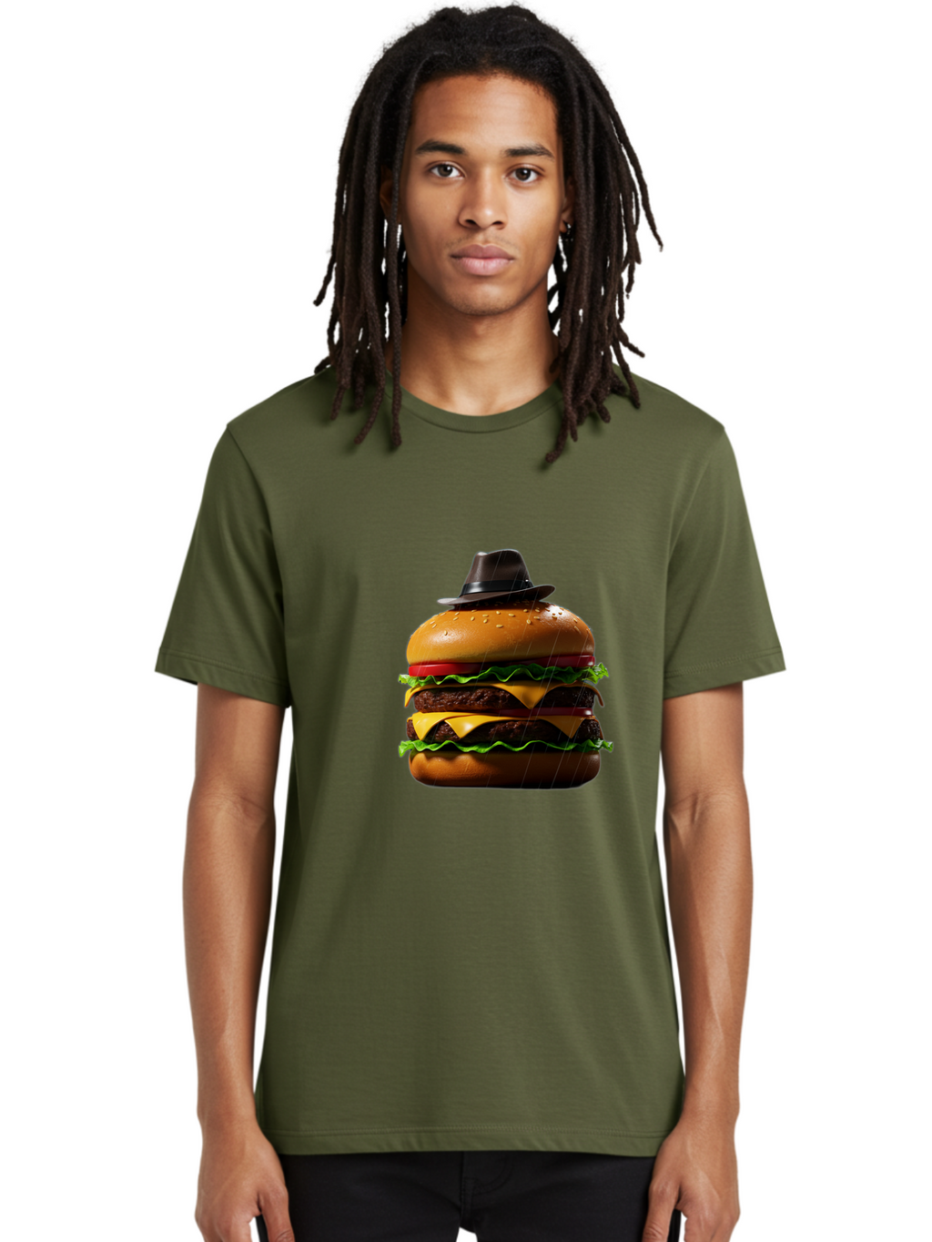 Double-Cheeseburger-With-Hat Men'S Graphic Tee, 100% Cotton, Comfortable Casual Summer Wear, Machine Washable, Vintage Camera, Old Camera, Antique Camera, Black Camera, Classic Photography, Photography Equipment, Nostalgic Device, Film Camera, Bam325