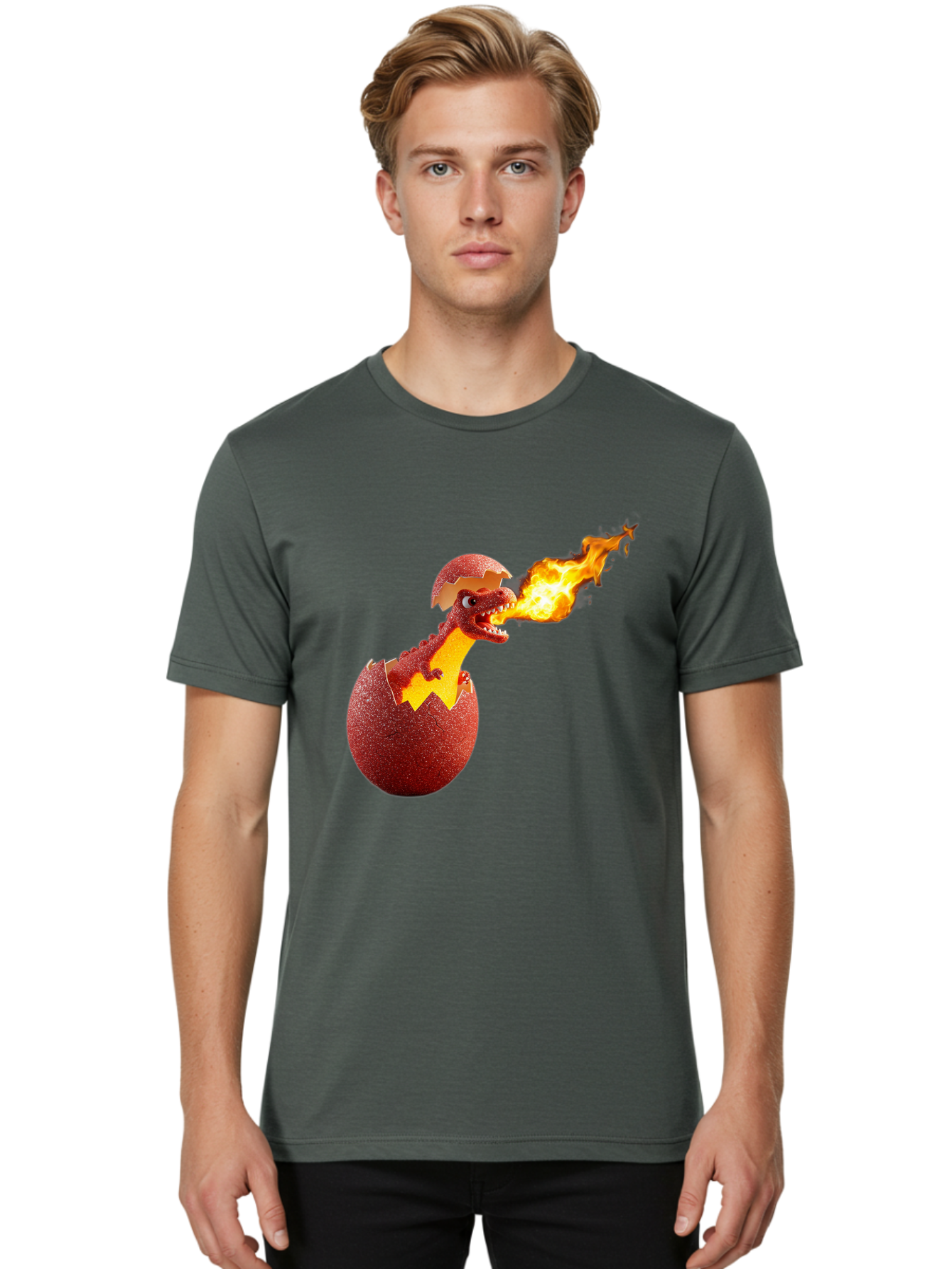 Dragon-Hatching Men'S Graphic Tee, 100% Cotton, Comfortable Casual Summer Wear, Machine Washable, Vintage Camera, Old Camera, Antique Camera, Black Camera, Classic Photography, Photography Equipment, Nostalgic Device, Film Camera, Camera Art Bam327