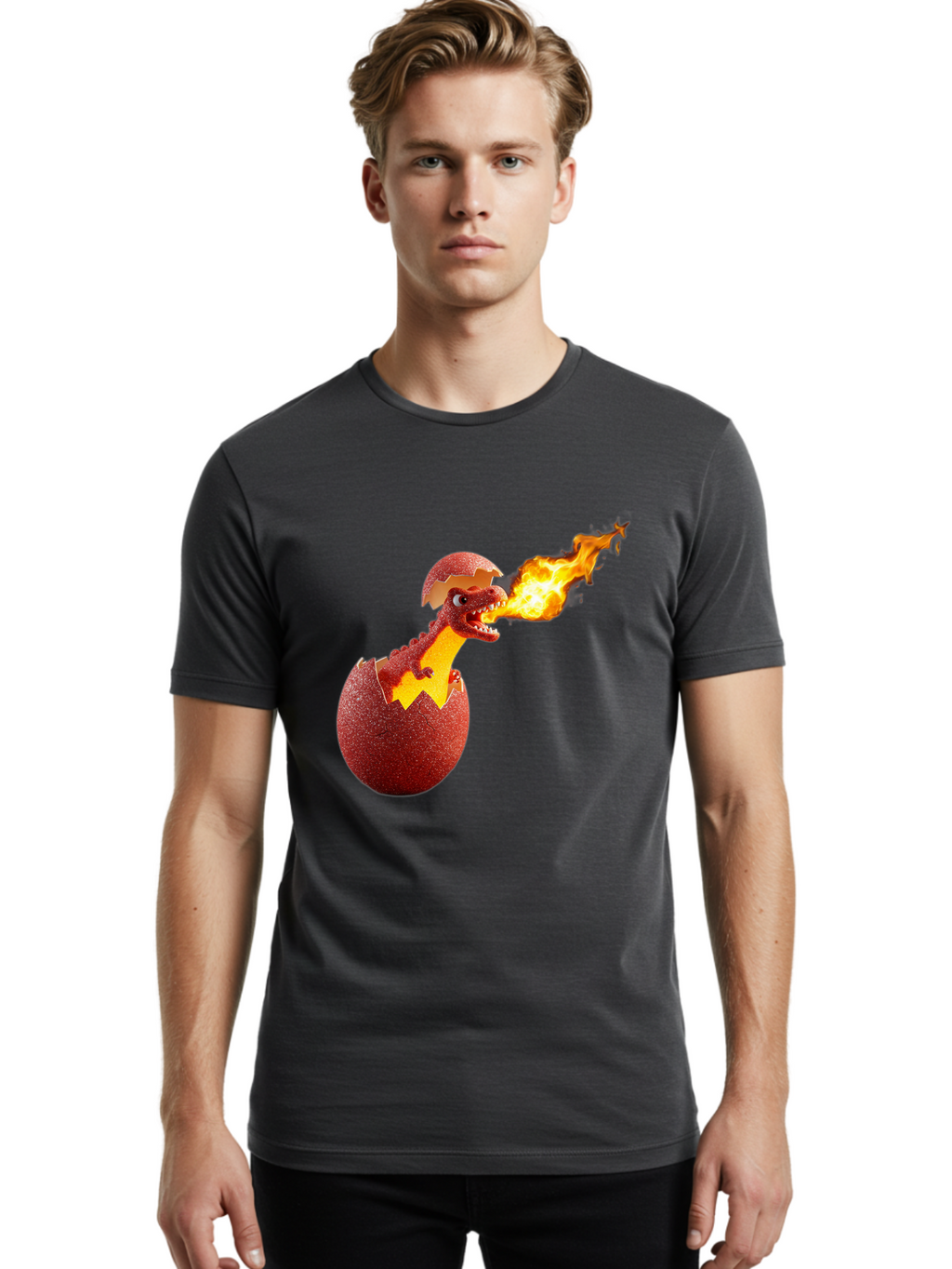 Dragon-Hatching Men'S Graphic Tee, 100% Cotton, Comfortable Casual Summer Wear, Machine Washable, Vintage Camera, Old Camera, Antique Camera, Black Camera, Classic Photography, Photography Equipment, Nostalgic Device, Film Camera, Camera Art Bam327