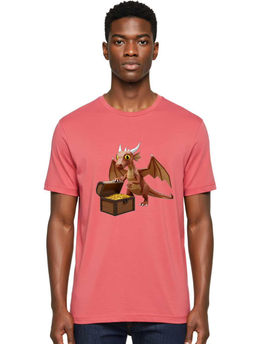 Dragon-With-Treasure-Chest Men'S Graphic Tee, 100% Cotton, Comfortable Casual Summer Wear, Machine Washable, Vintage Camera, Old Camera, Antique Camera, Black Camera, Classic Photography, Photography Equipment, Nostalgic Device, Film Camera, Bam333