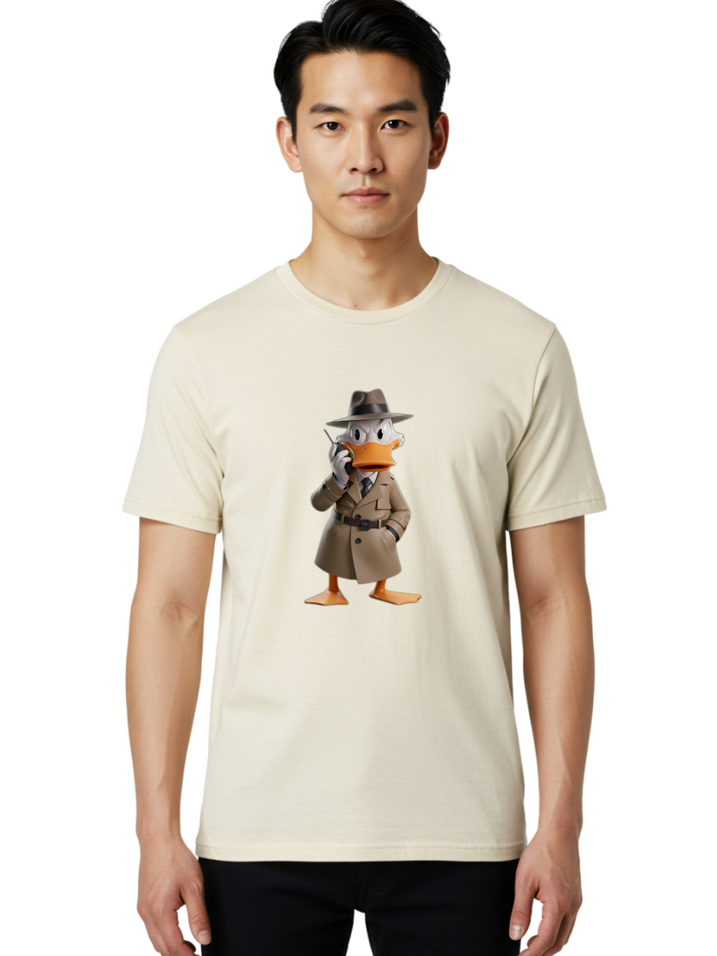 Duck-Detective Men'S Graphic Tee, 100% Cotton, Comfortable Casual Summer Wear, Machine Washable, Vintage Camera, Old Camera, Antique Camera, Black Camera, Classic Photography, Photography Equipment, Nostalgic Device, Film Camera, Camera Art Bam338