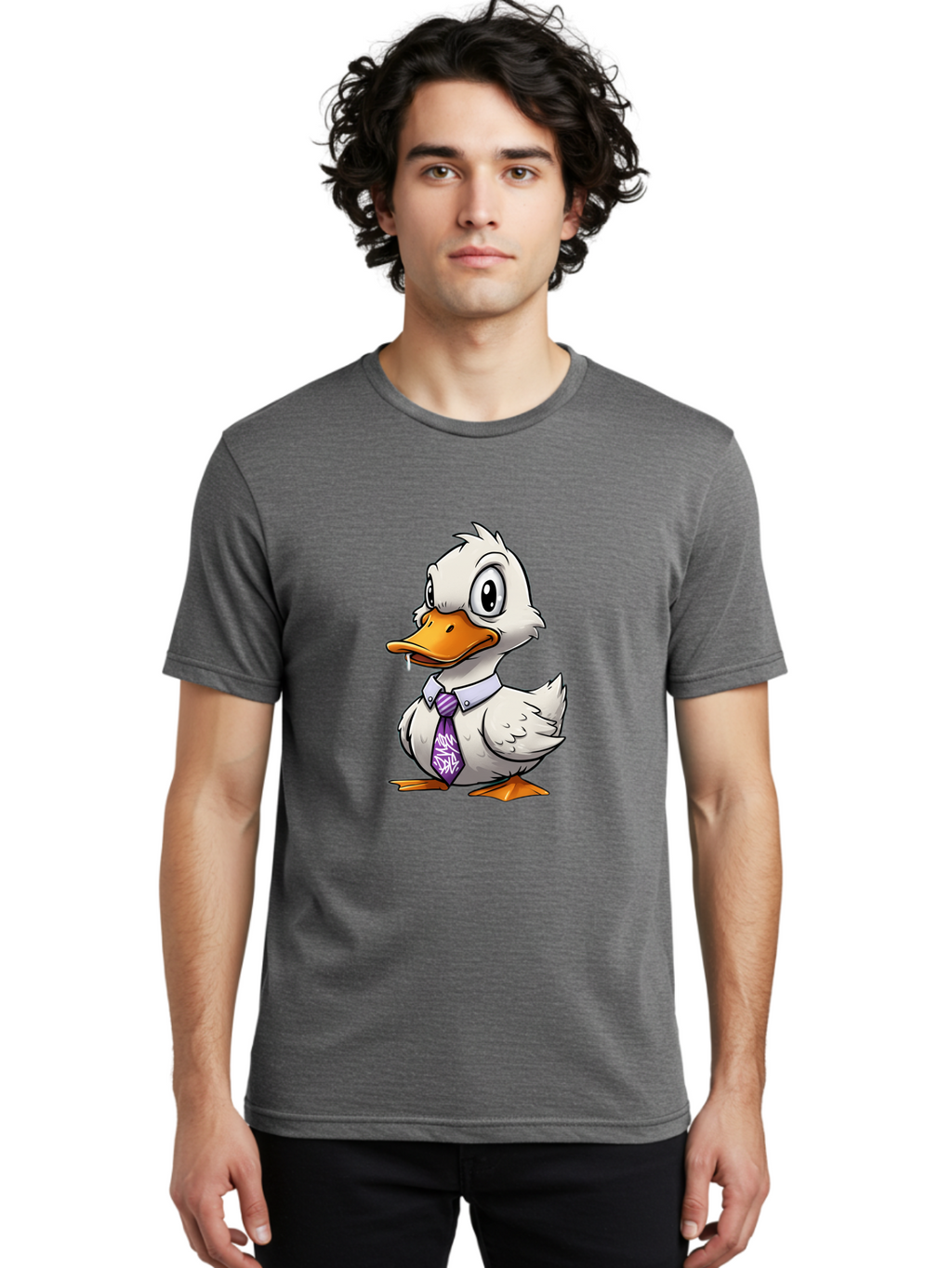 Duck-In-Suit-1 Men'S Graphic Tee, 100% Cotton, Comfortable Casual Summer Wear, Machine Washable, Vintage Camera, Old Camera, Antique Camera, Black Camera, Classic Photography, Photography Equipment, Nostalgic Device, Film Camera, Camera Art Bam339