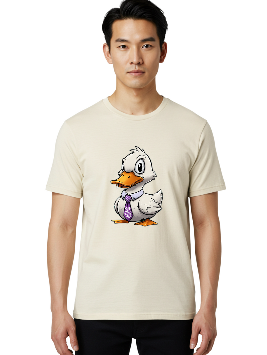 Duck-In-Suit-1 Men'S Graphic Tee, 100% Cotton, Comfortable Casual Summer Wear, Machine Washable, Vintage Camera, Old Camera, Antique Camera, Black Camera, Classic Photography, Photography Equipment, Nostalgic Device, Film Camera, Camera Art Bam339