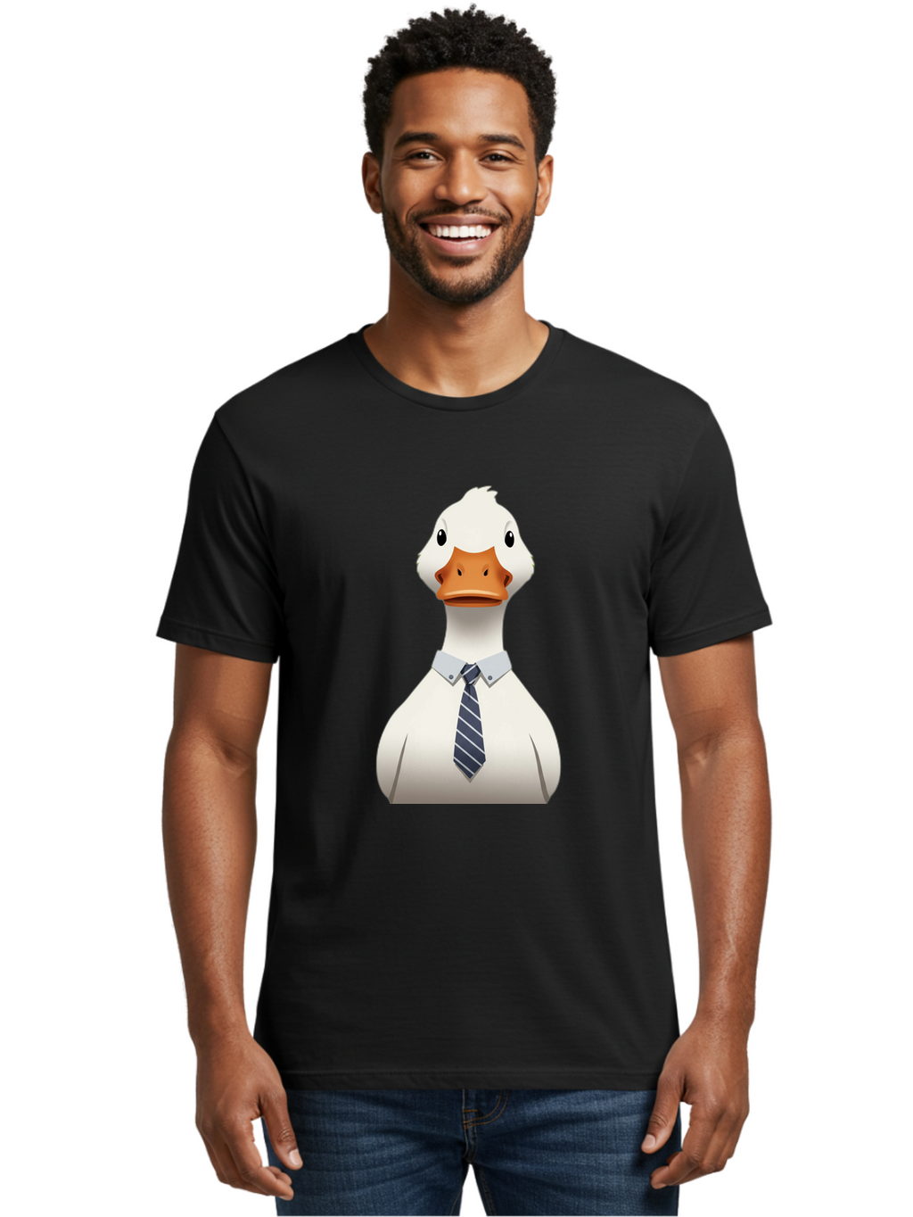 Duck-In-Suit-2 Men'S Graphic Tee, 100% Cotton, Comfortable Casual Summer Wear, Machine Washable, Vintage Camera, Old Camera, Antique Camera, Black Camera, Classic Photography, Photography Equipment, Nostalgic Device, Film Camera, Camera Art Bam340