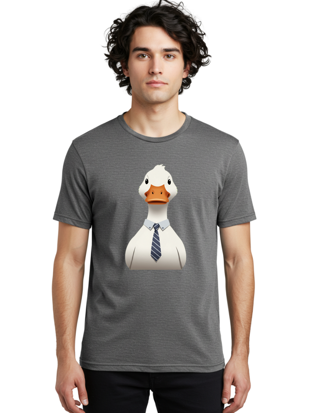 Duck-In-Suit-2 Men'S Graphic Tee, 100% Cotton, Comfortable Casual Summer Wear, Machine Washable, Vintage Camera, Old Camera, Antique Camera, Black Camera, Classic Photography, Photography Equipment, Nostalgic Device, Film Camera, Camera Art Bam340