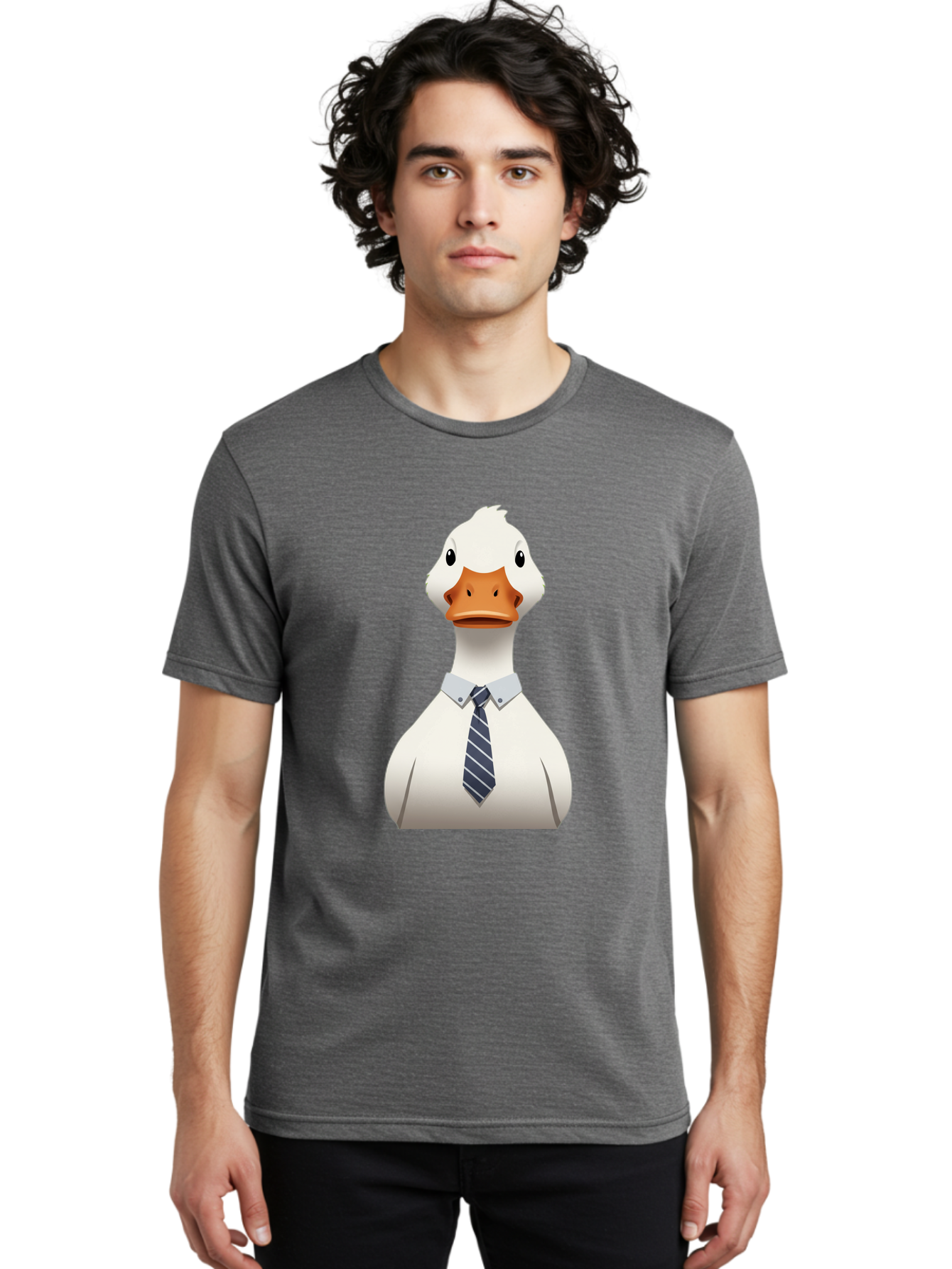 Duck-In-Suit-2 Men'S Graphic Tee, 100% Cotton, Comfortable Casual Summer Wear, Machine Washable, Vintage Camera, Old Camera, Antique Camera, Black Camera, Classic Photography, Photography Equipment, Nostalgic Device, Film Camera, Camera Art Bam340
