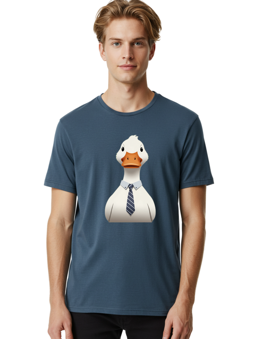 Duck-In-Suit-2 Men'S Graphic Tee, 100% Cotton, Comfortable Casual Summer Wear, Machine Washable, Vintage Camera, Old Camera, Antique Camera, Black Camera, Classic Photography, Photography Equipment, Nostalgic Device, Film Camera, Camera Art Bam340