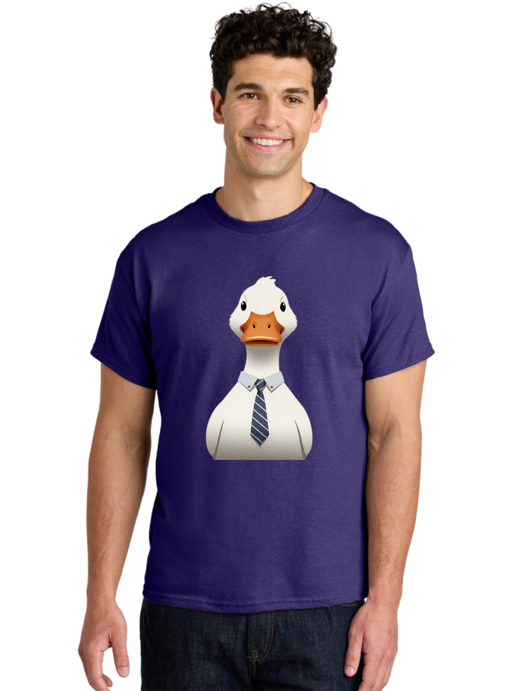 Duck-In-Suit-2 Men'S Graphic Tee, 100% Cotton, Comfortable Casual Summer Wear, Machine Washable, Vintage Camera, Old Camera, Antique Camera, Black Camera, Classic Photography, Photography Equipment, Nostalgic Device, Film Camera, Camera Art Bam340