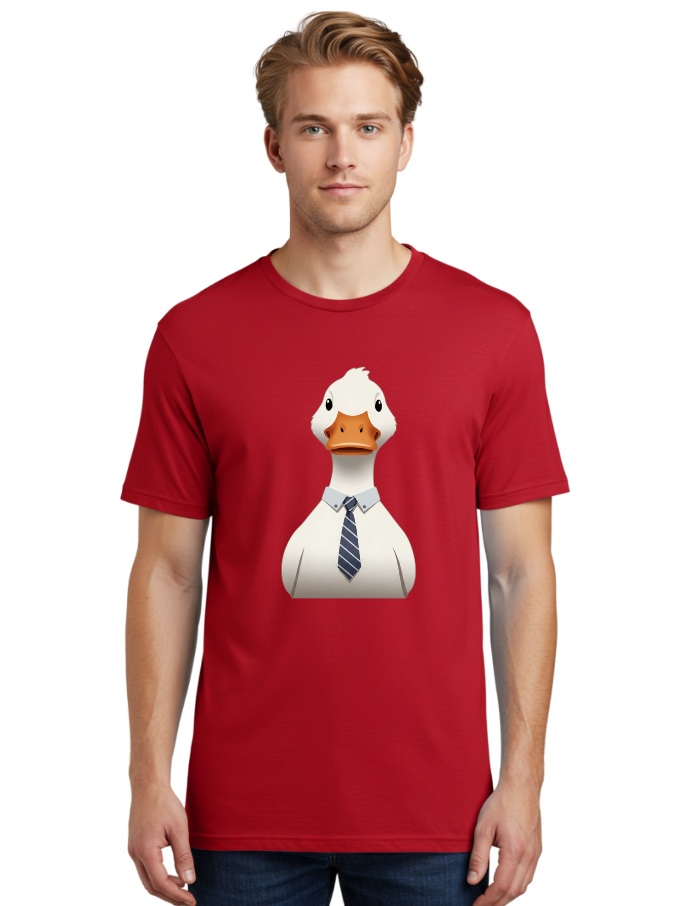 Duck-In-Suit-2 Men'S Graphic Tee, 100% Cotton, Comfortable Casual Summer Wear, Machine Washable, Vintage Camera, Old Camera, Antique Camera, Black Camera, Classic Photography, Photography Equipment, Nostalgic Device, Film Camera, Camera Art Bam340