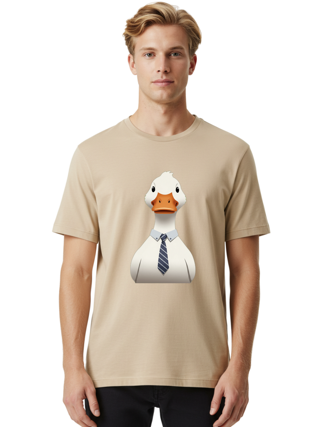 Duck-In-Suit-2 Men'S Graphic Tee, 100% Cotton, Comfortable Casual Summer Wear, Machine Washable, Vintage Camera, Old Camera, Antique Camera, Black Camera, Classic Photography, Photography Equipment, Nostalgic Device, Film Camera, Camera Art Bam340