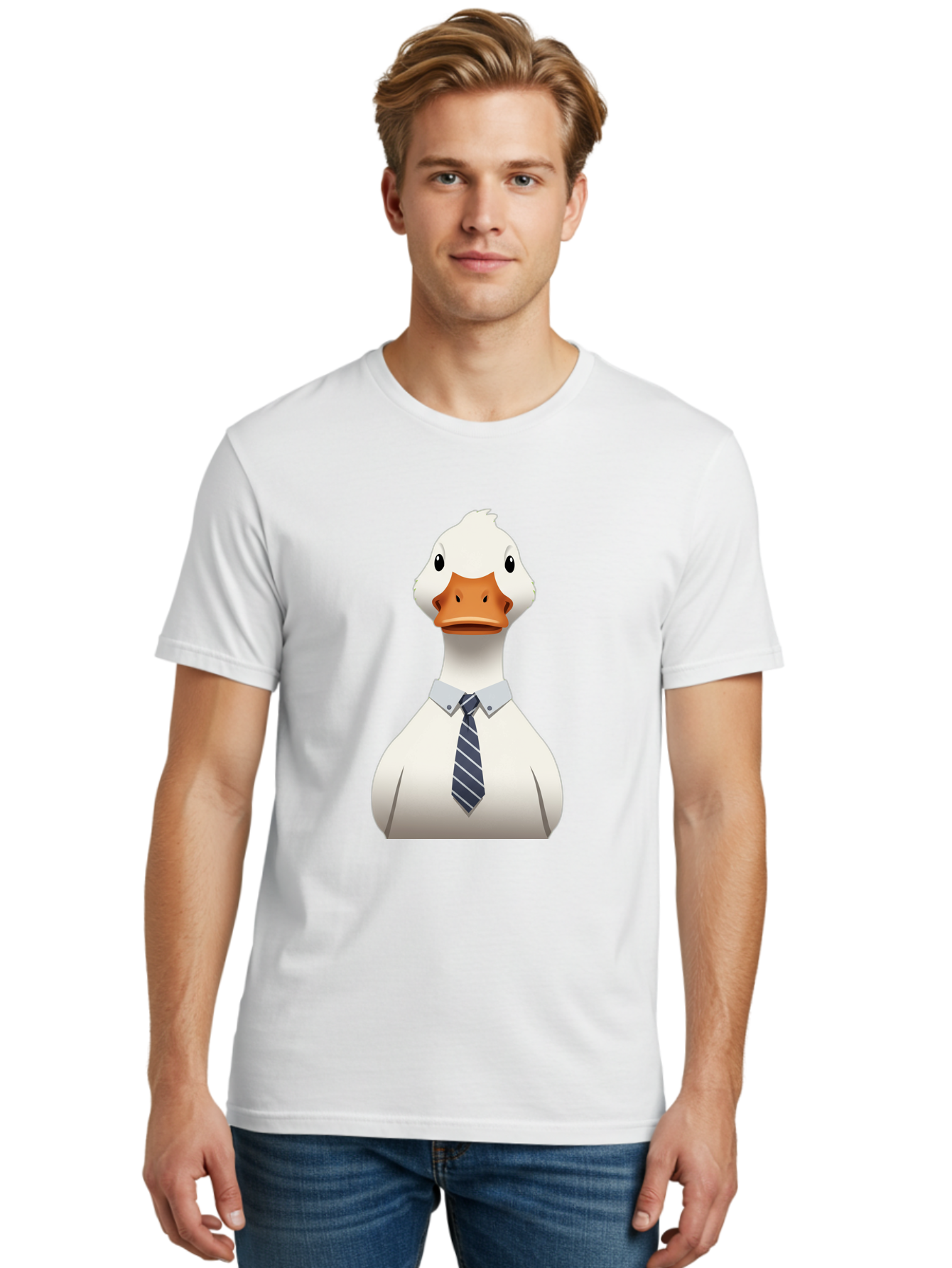 Duck-In-Suit-2 Men'S Graphic Tee, 100% Cotton, Comfortable Casual Summer Wear, Machine Washable, Vintage Camera, Old Camera, Antique Camera, Black Camera, Classic Photography, Photography Equipment, Nostalgic Device, Film Camera, Camera Art Bam340