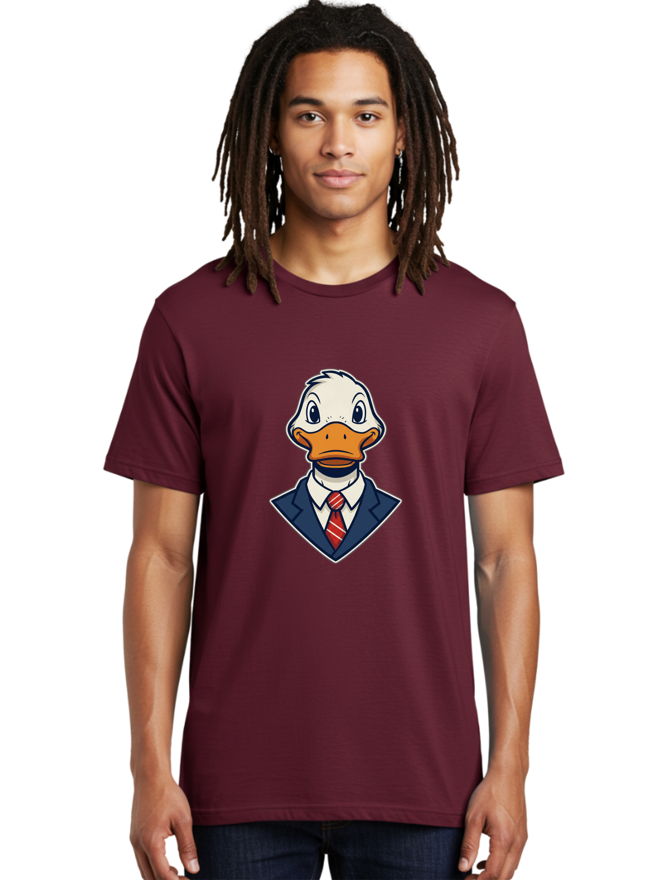 Duck-In-Suit-3 Men'S Graphic Tee, 100% Cotton, Comfortable Casual Summer Wear, Machine Washable, Vintage Camera, Old Camera, Antique Camera, Black Camera, Classic Photography, Photography Equipment, Nostalgic Device, Film Camera, Camera Art Bam341