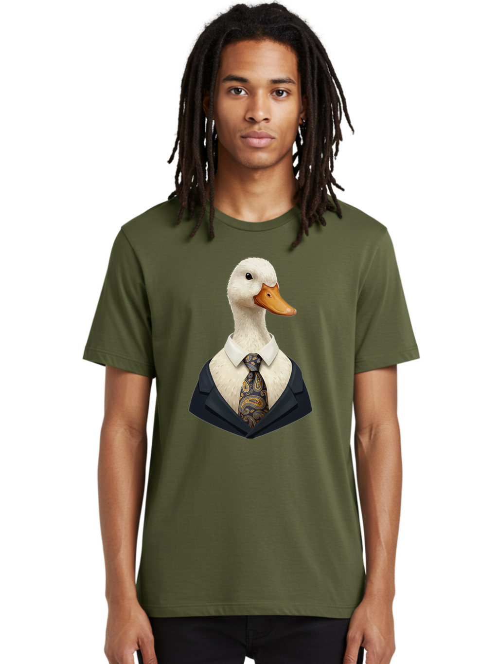 Duck-In-Suit-4 Men'S Graphic Tee, 100% Cotton, Comfortable Casual Summer Wear, Machine Washable, Vintage Camera, Old Camera, Antique Camera, Black Camera, Classic Photography, Photography Equipment, Nostalgic Device, Film Camera, Camera Art Bam342