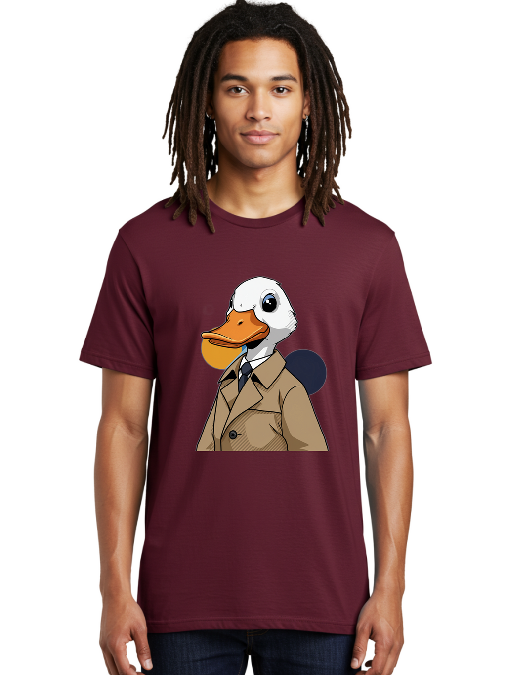 Duck-In-Suit-5 Men'S Graphic Tee, 100% Cotton, Comfortable Casual Summer Wear, Machine Washable, Vintage Camera, Old Camera, Antique Camera, Black Camera, Classic Photography, Photography Equipment, Nostalgic Device, Film Camera, Camera Art Bam343